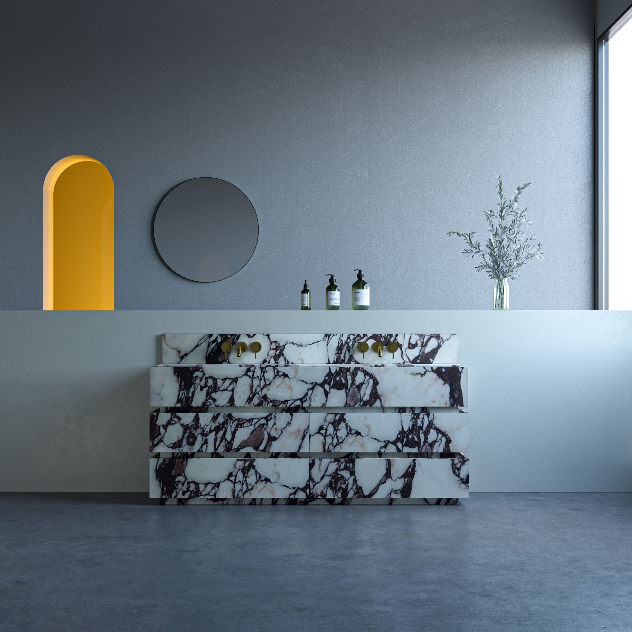 Segmio Marble Bathroom Vanity Sink