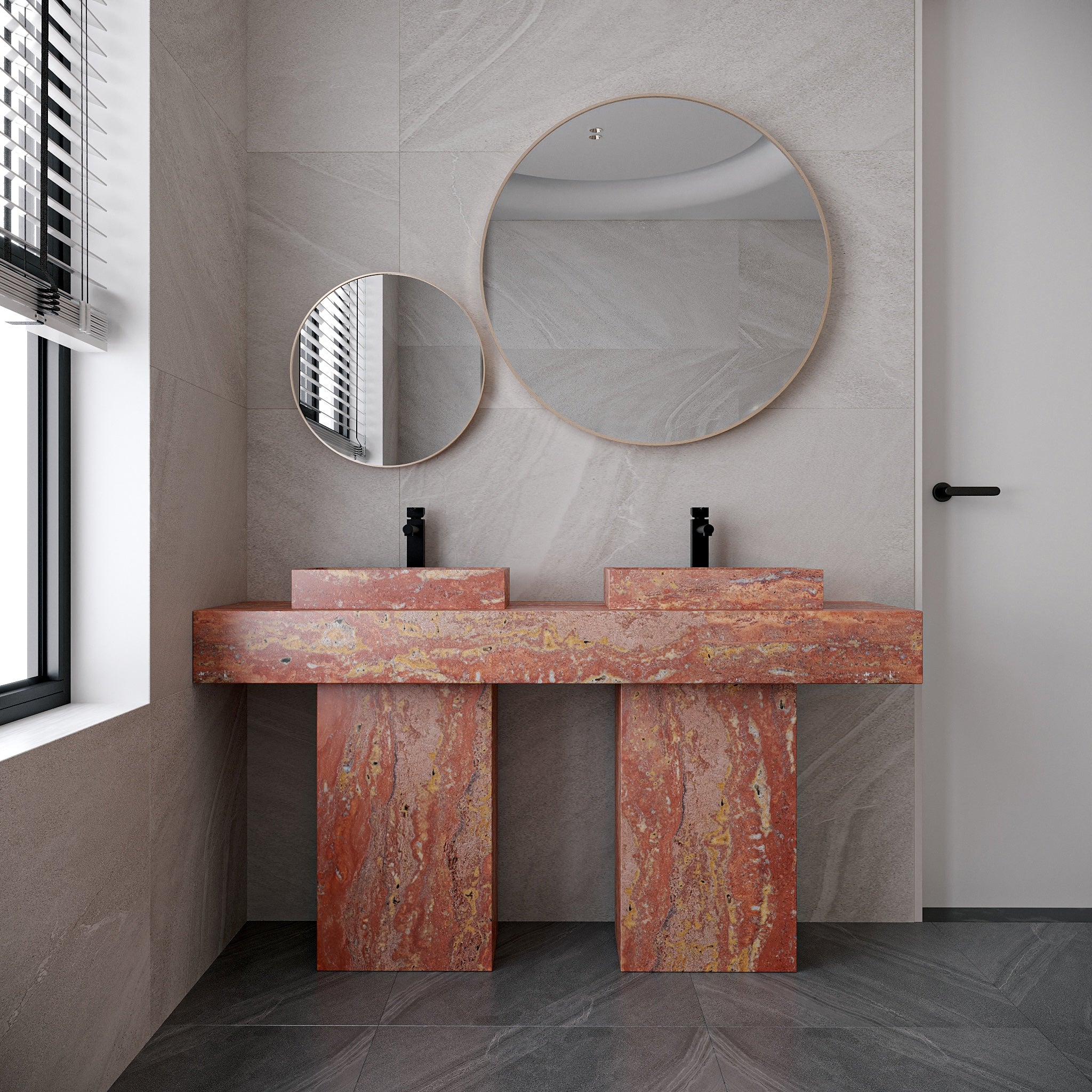 Vestra Marble Free Standing Double Basin