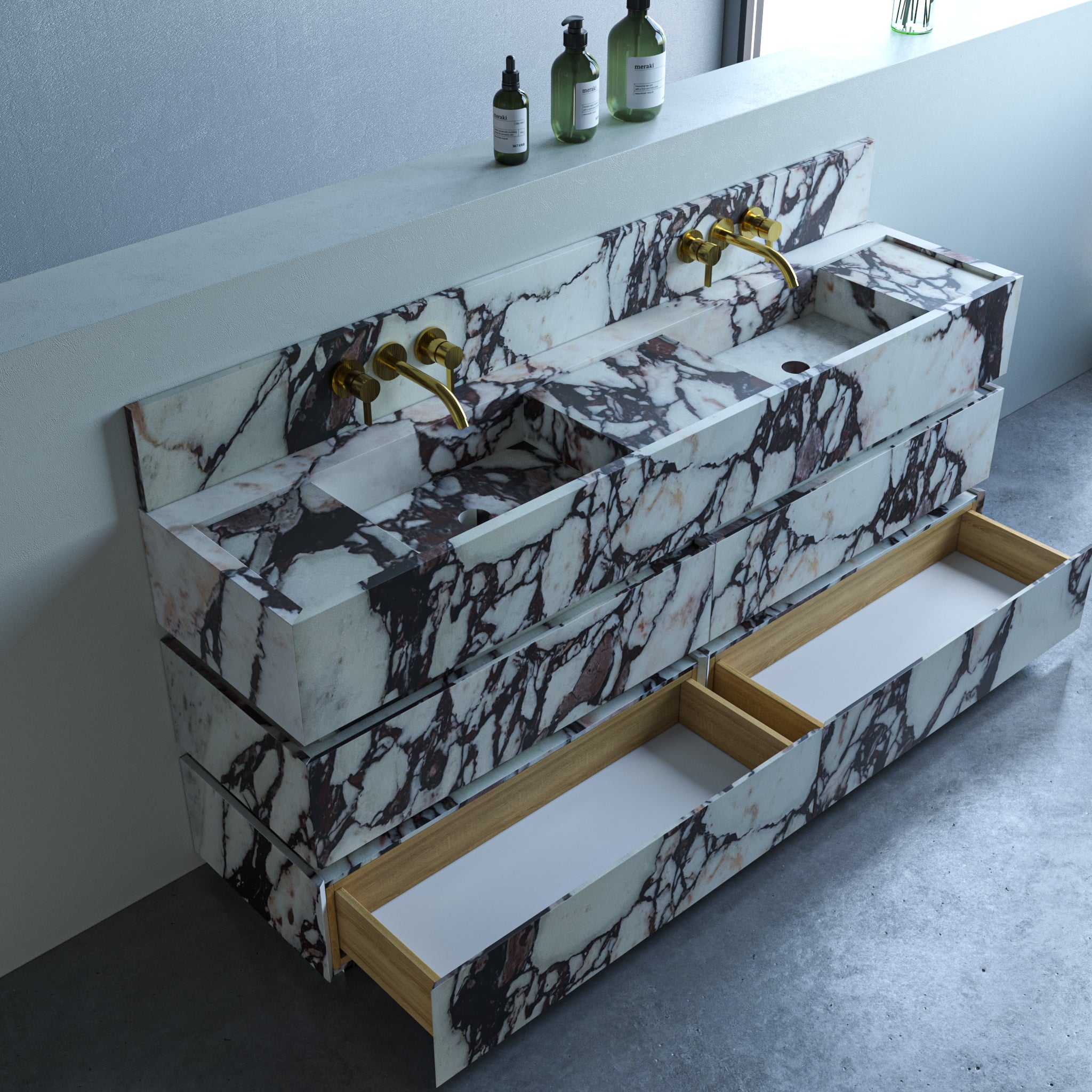 Segmio Marble Bathroom Vanity Sink