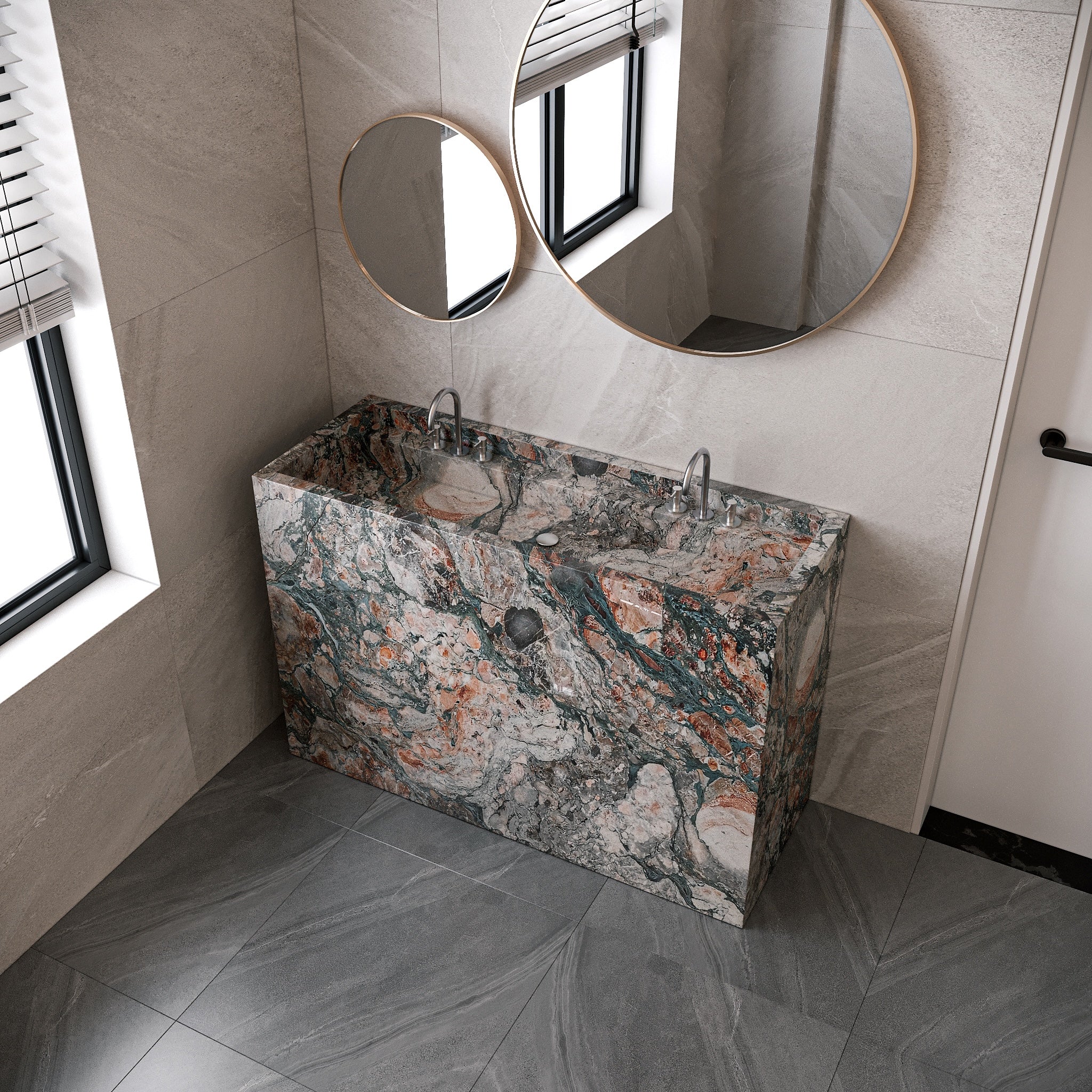 Traves Marble Free Standing Sink