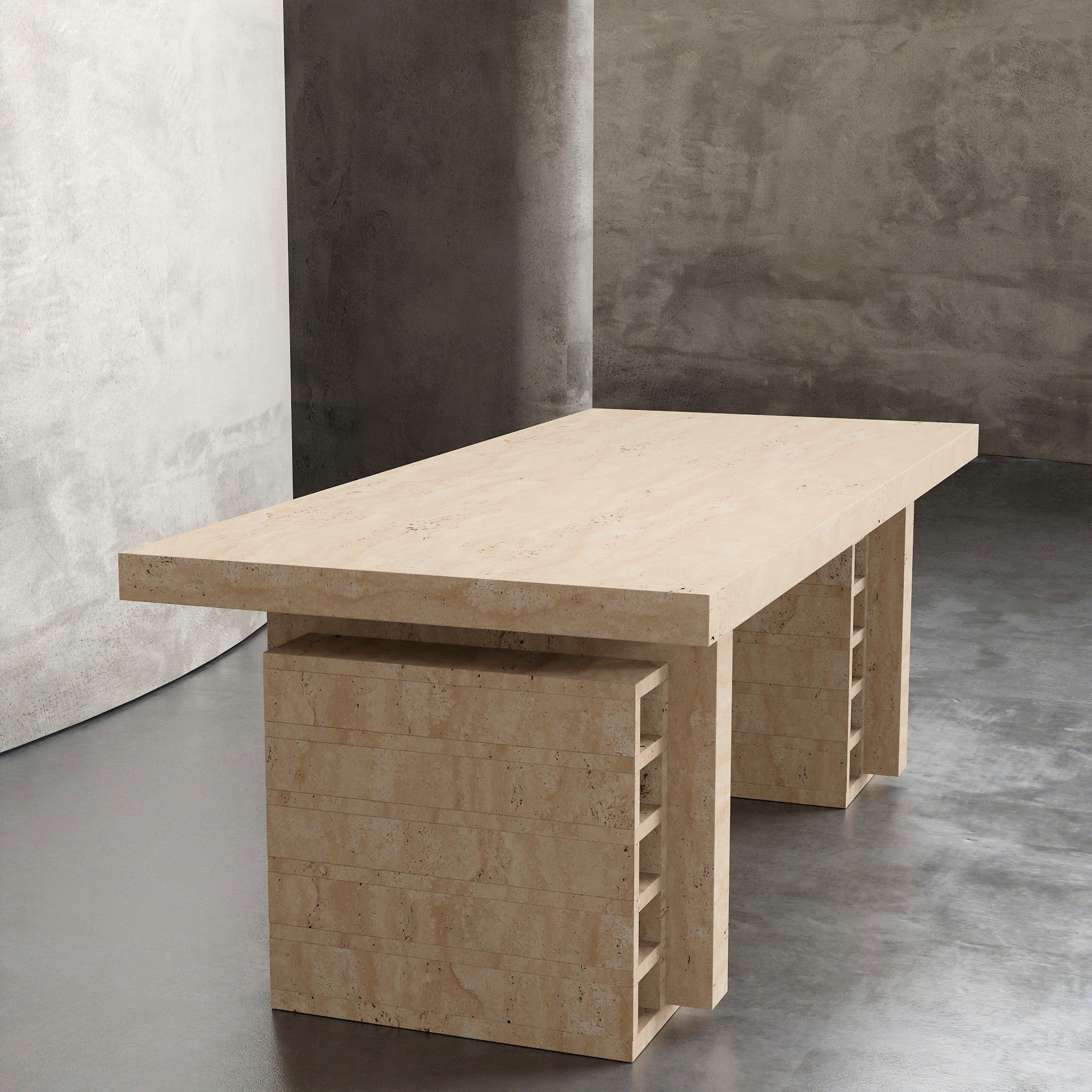 Klon Travertine Office Desk