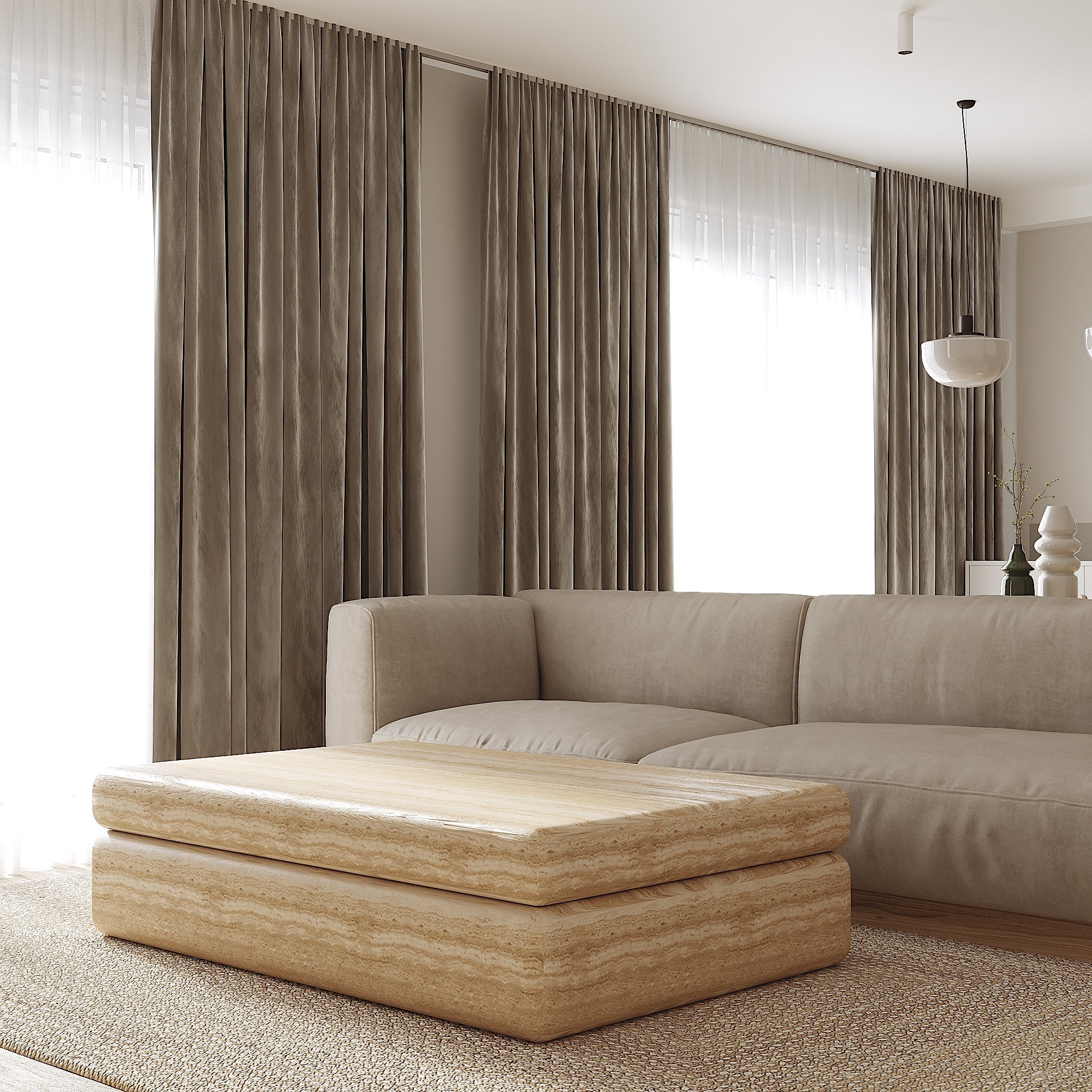 Fero Travertine Coffee Table