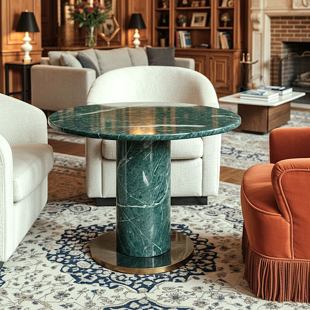 custom marble hospitality cocktail table