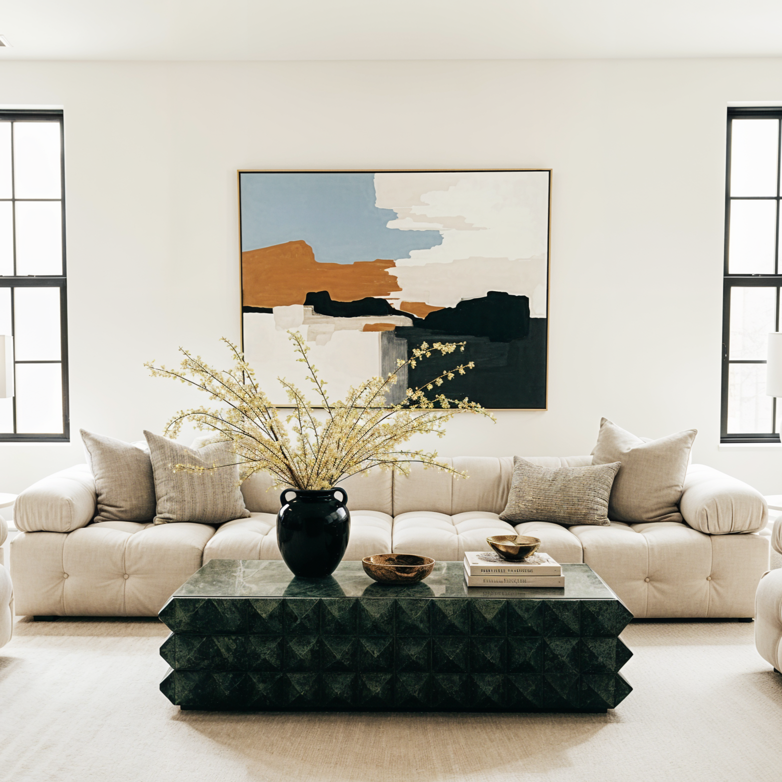 indian green marble coffee table