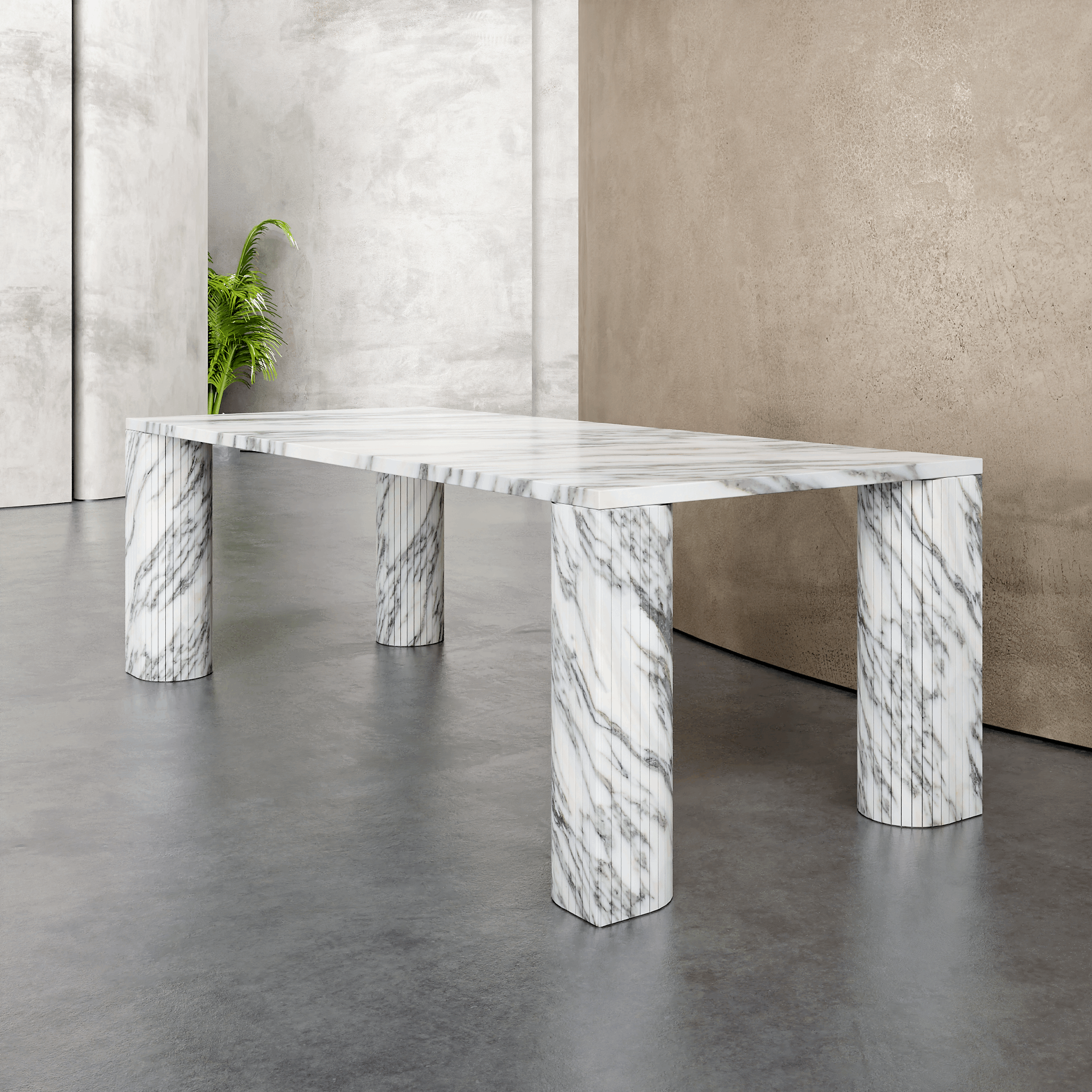 Elda Handcrafted Marble Dining Table