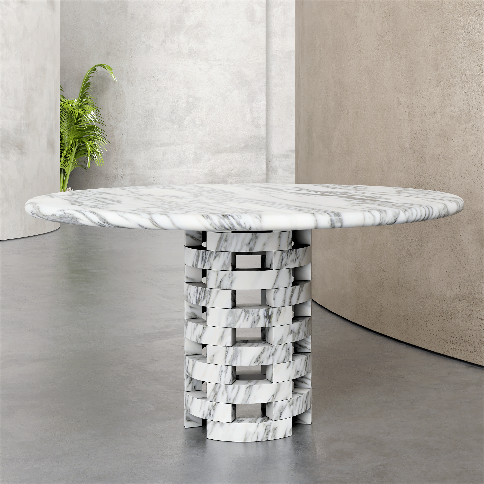 Round Brace Dining Table - Aprilsform