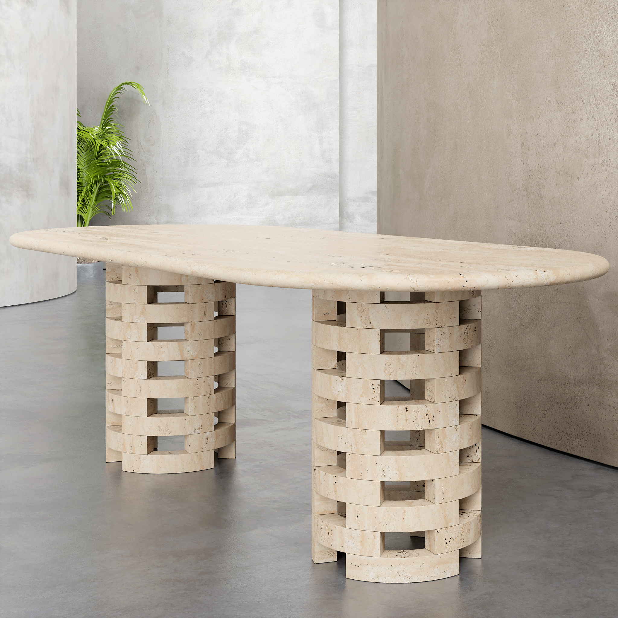Oval Brace Dining Table - Aprilsform
