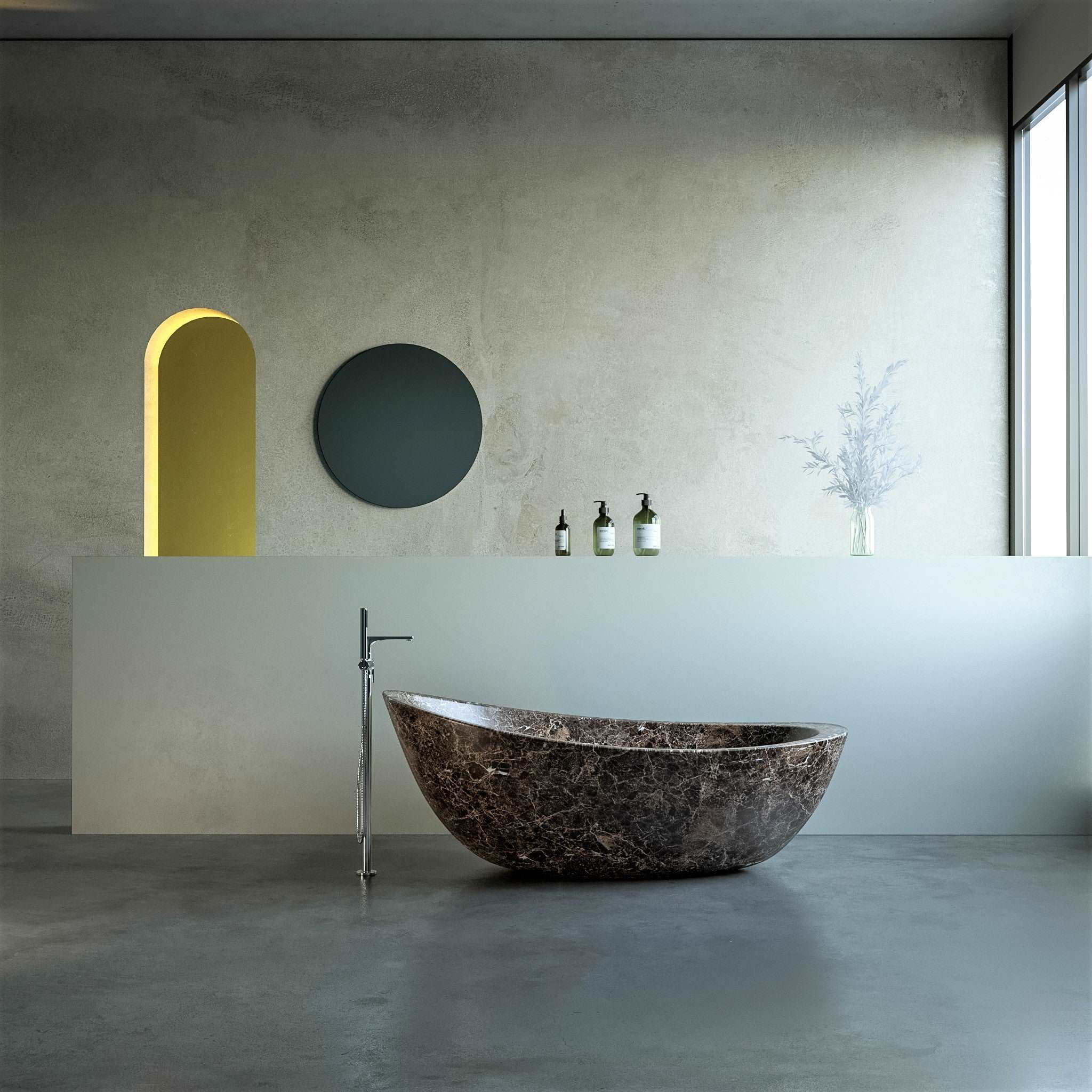 Azah Freestanding Stone Bathtub - Aprilsform