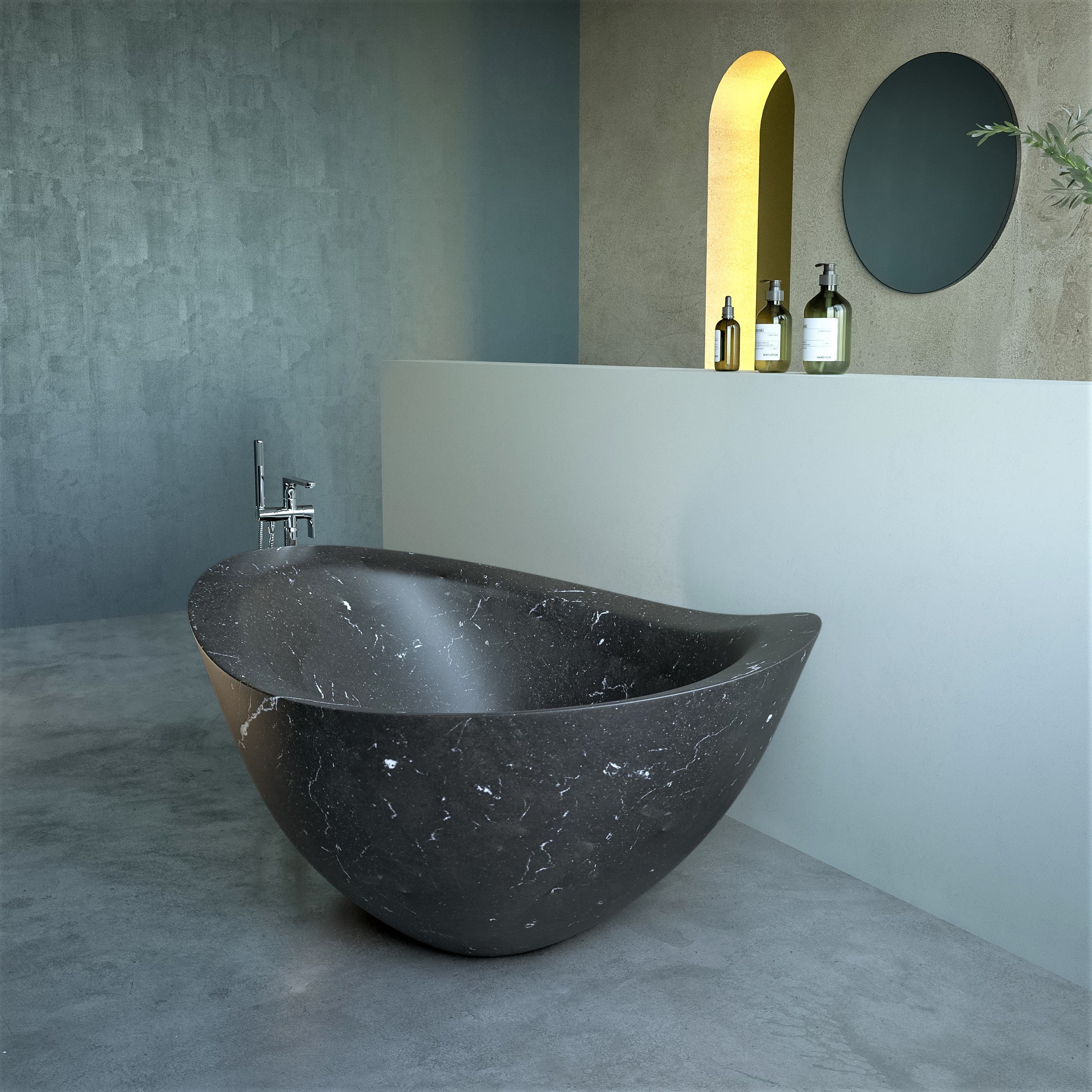 Venia Freestanding Stone Bathtub - Aprilsform