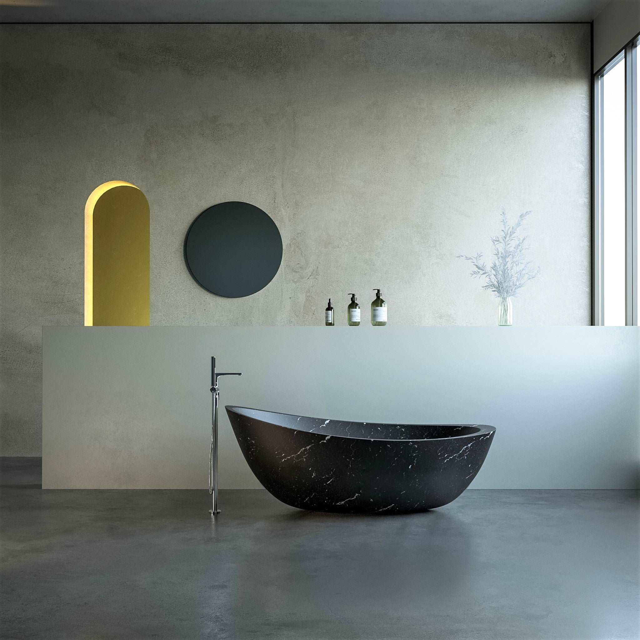 Azah Freestanding Stone Bathtub - Aprilsform