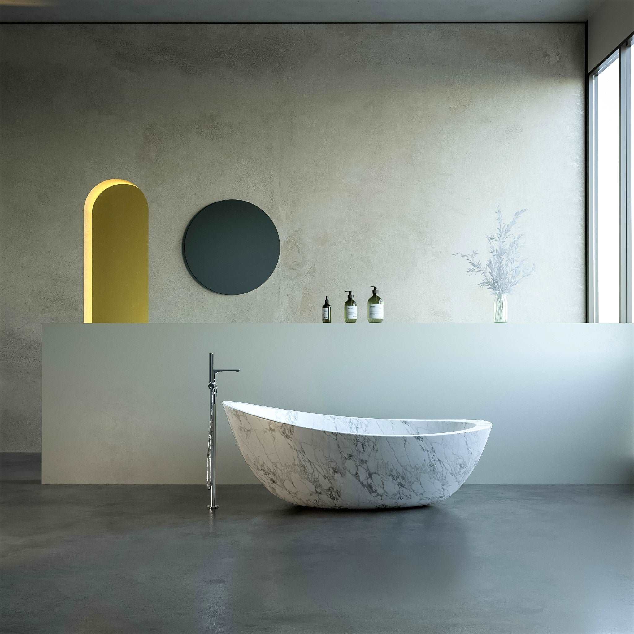 Azah Freestanding Custom Marble Stone Bathtub