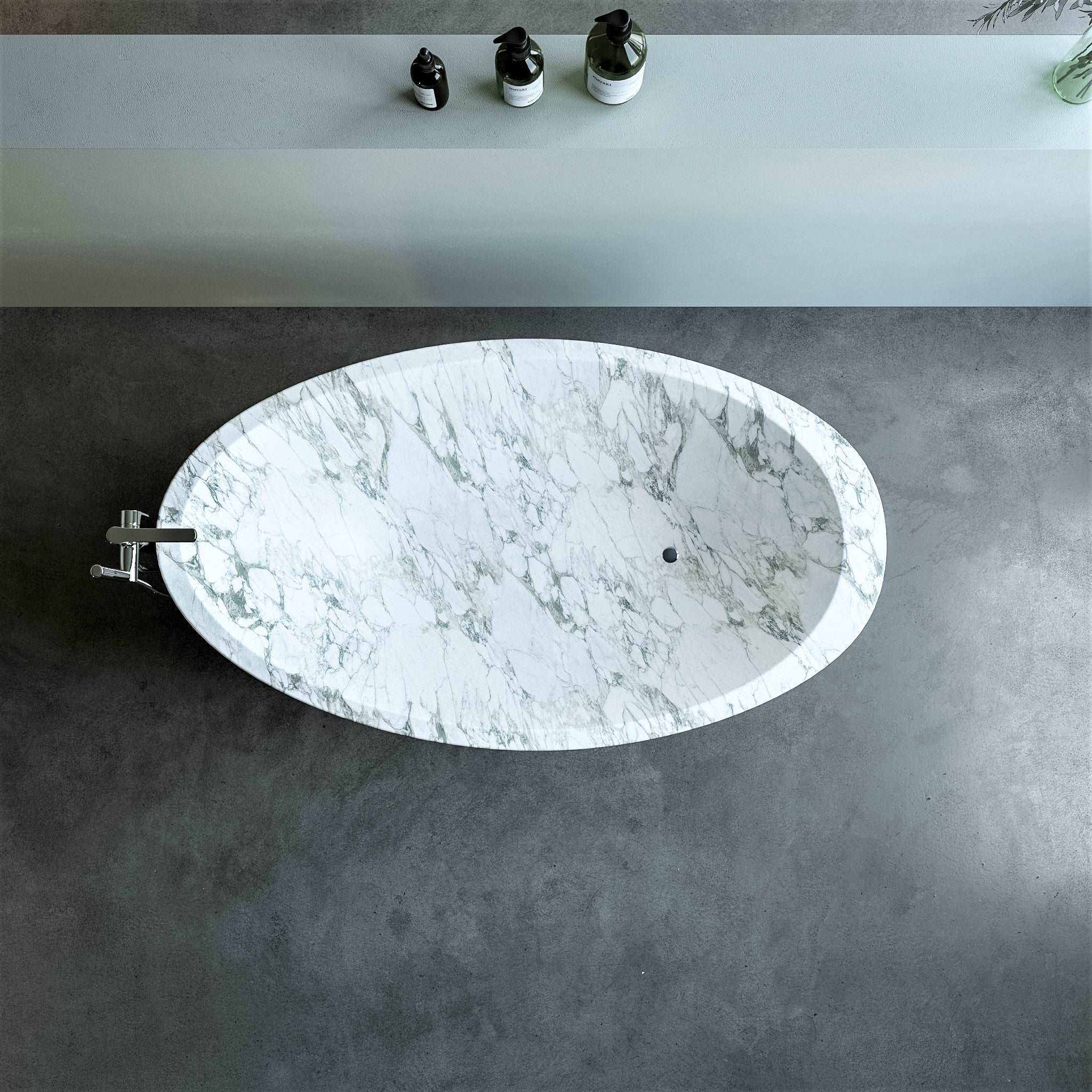 Azah Freestanding Stone Bathtub - Aprilsform