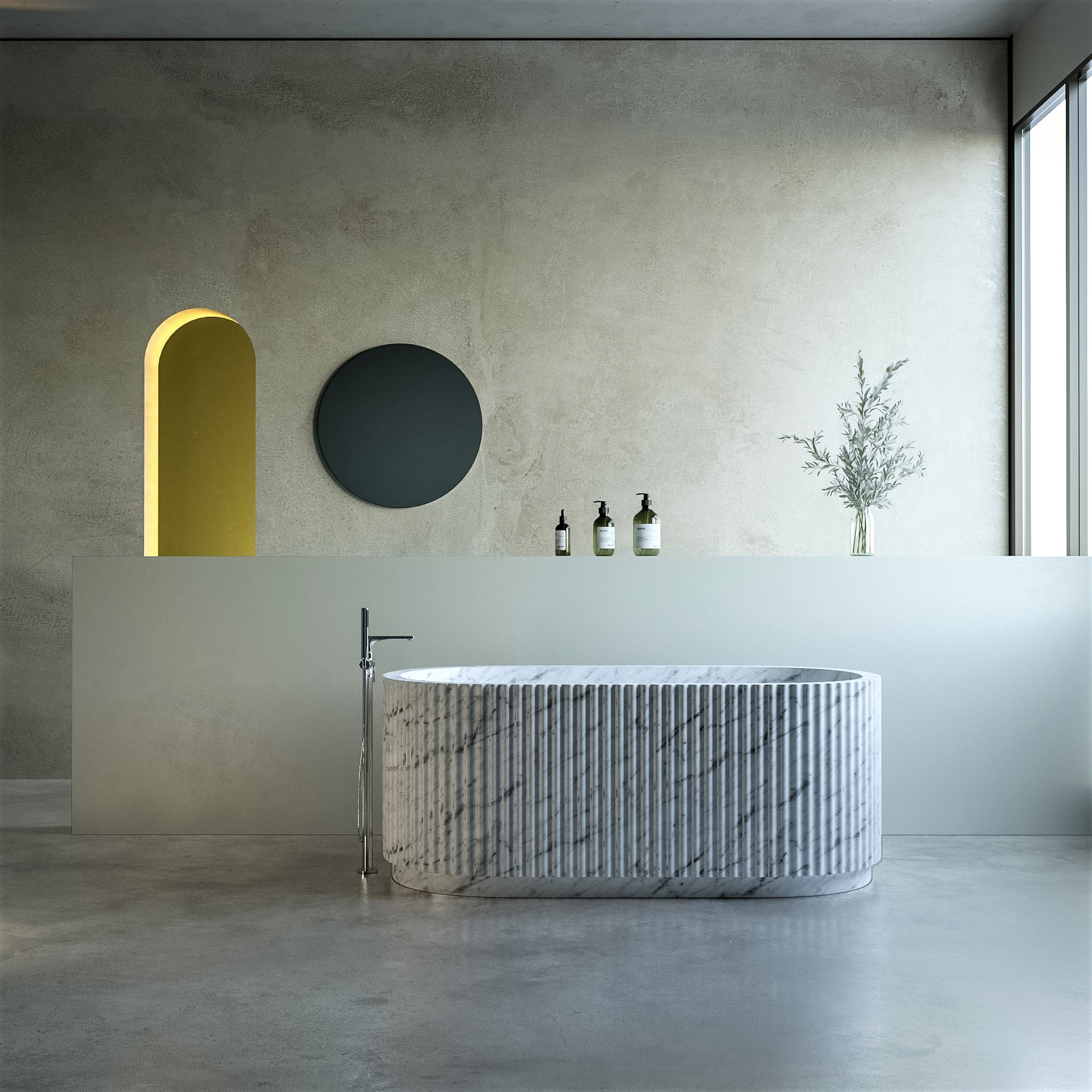 Nox Freestanding Stone Bathtub - Aprilsform