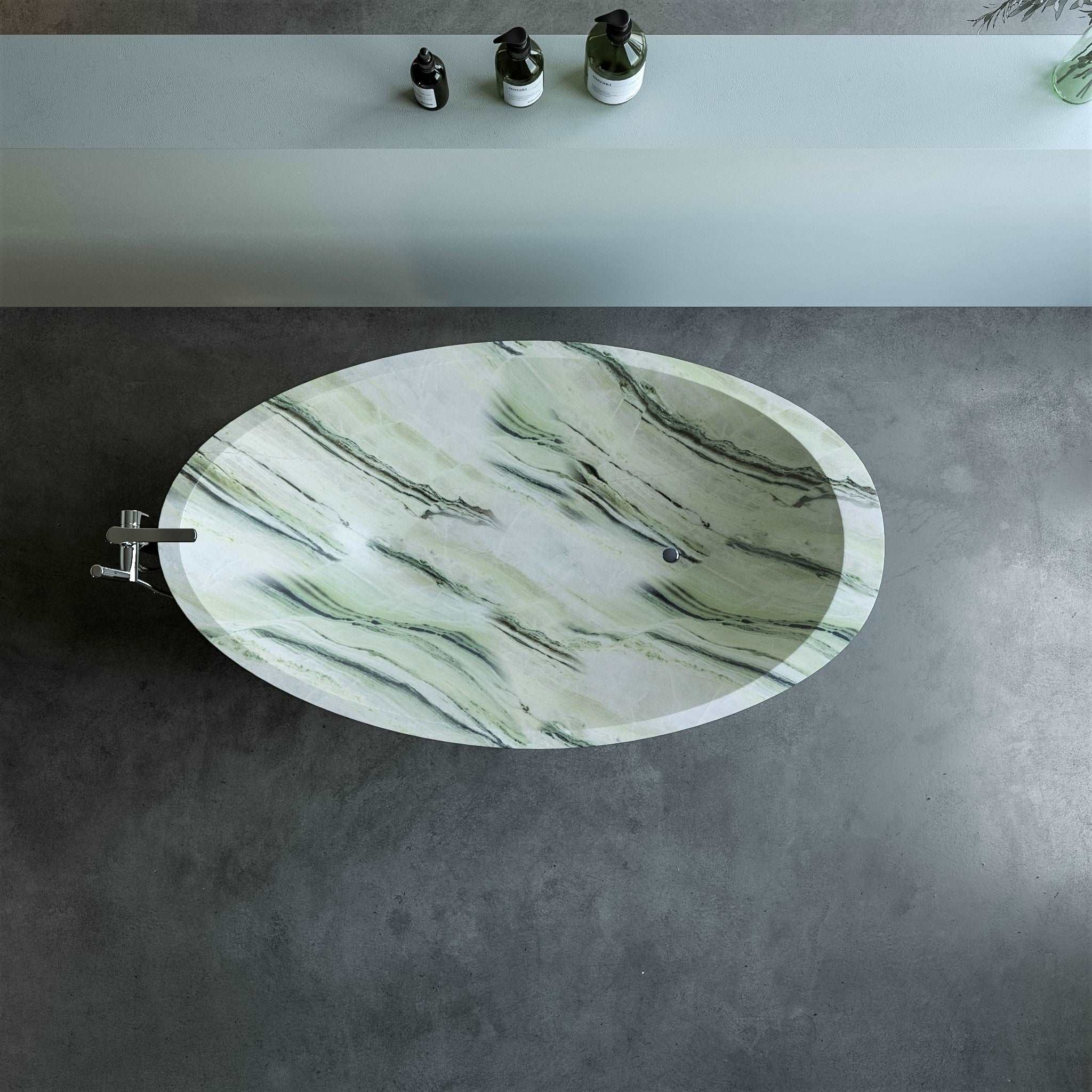 Azah Freestanding Stone Bathtub - Aprilsform