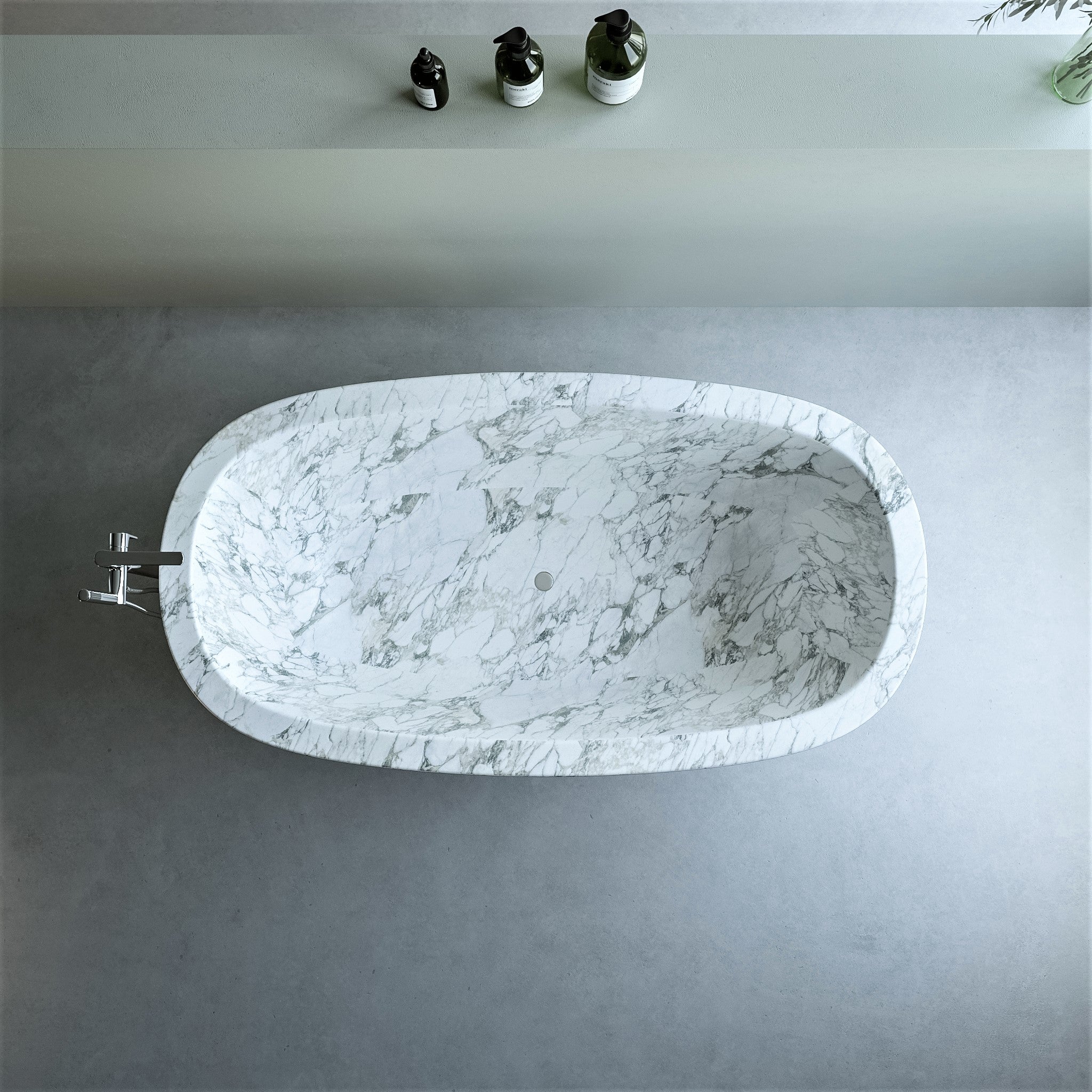 Pluma Freestanding Stone Bathtub - Aprilsform