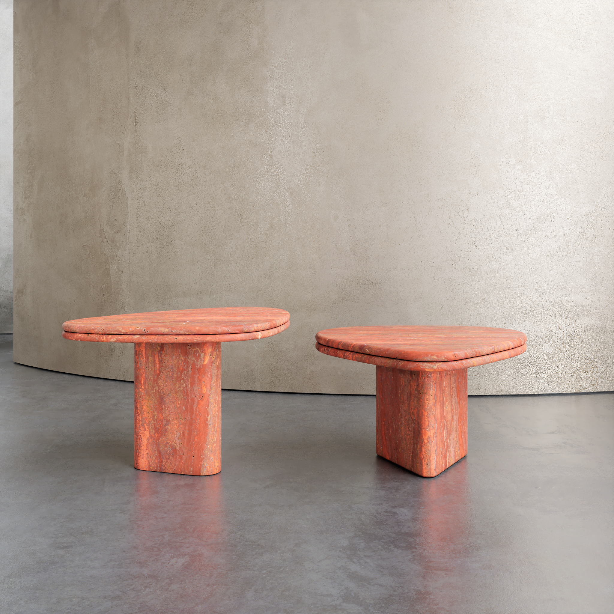 Bow Customizable natural stone Coffe Table Set