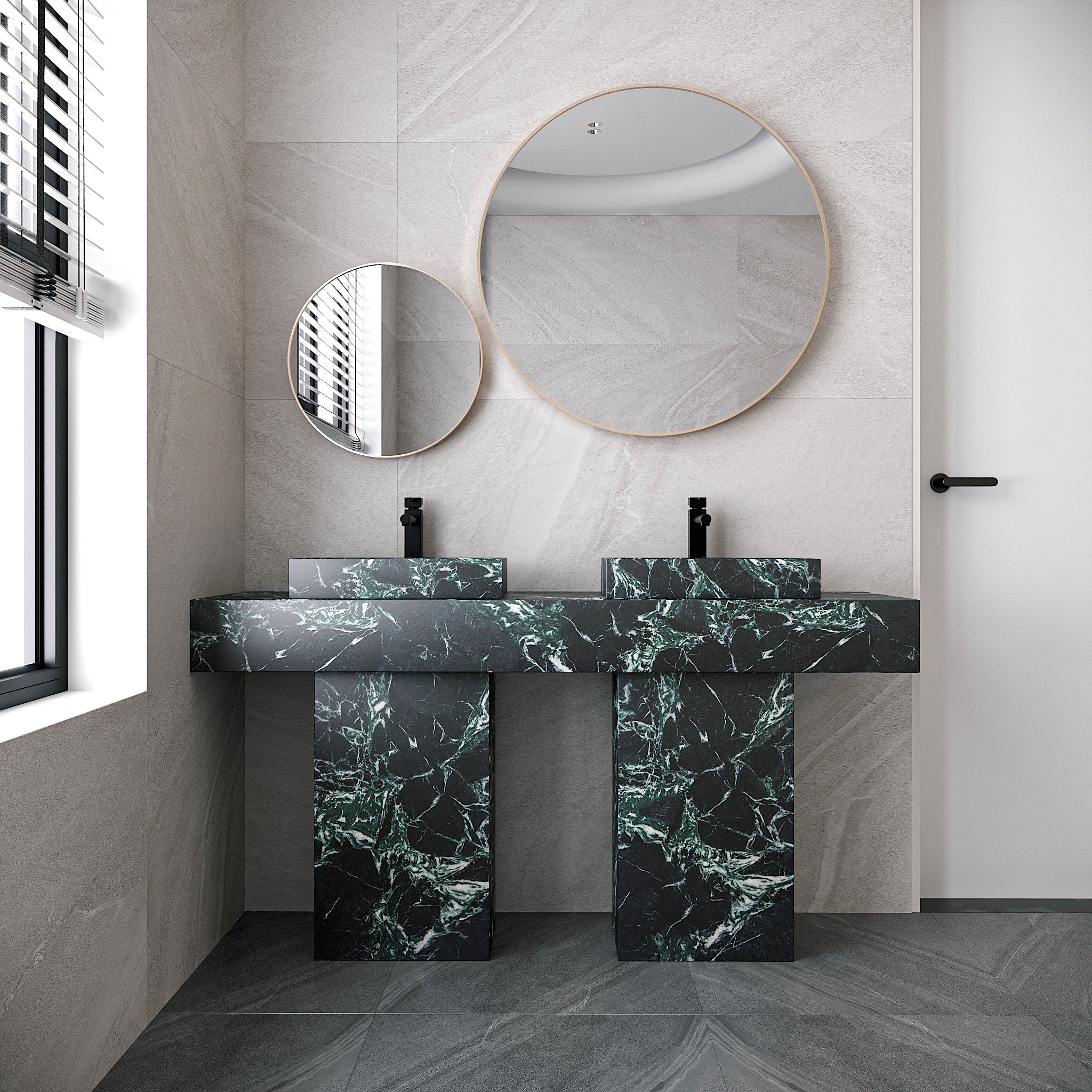 Vestra Marble Free Standing Double Basin
