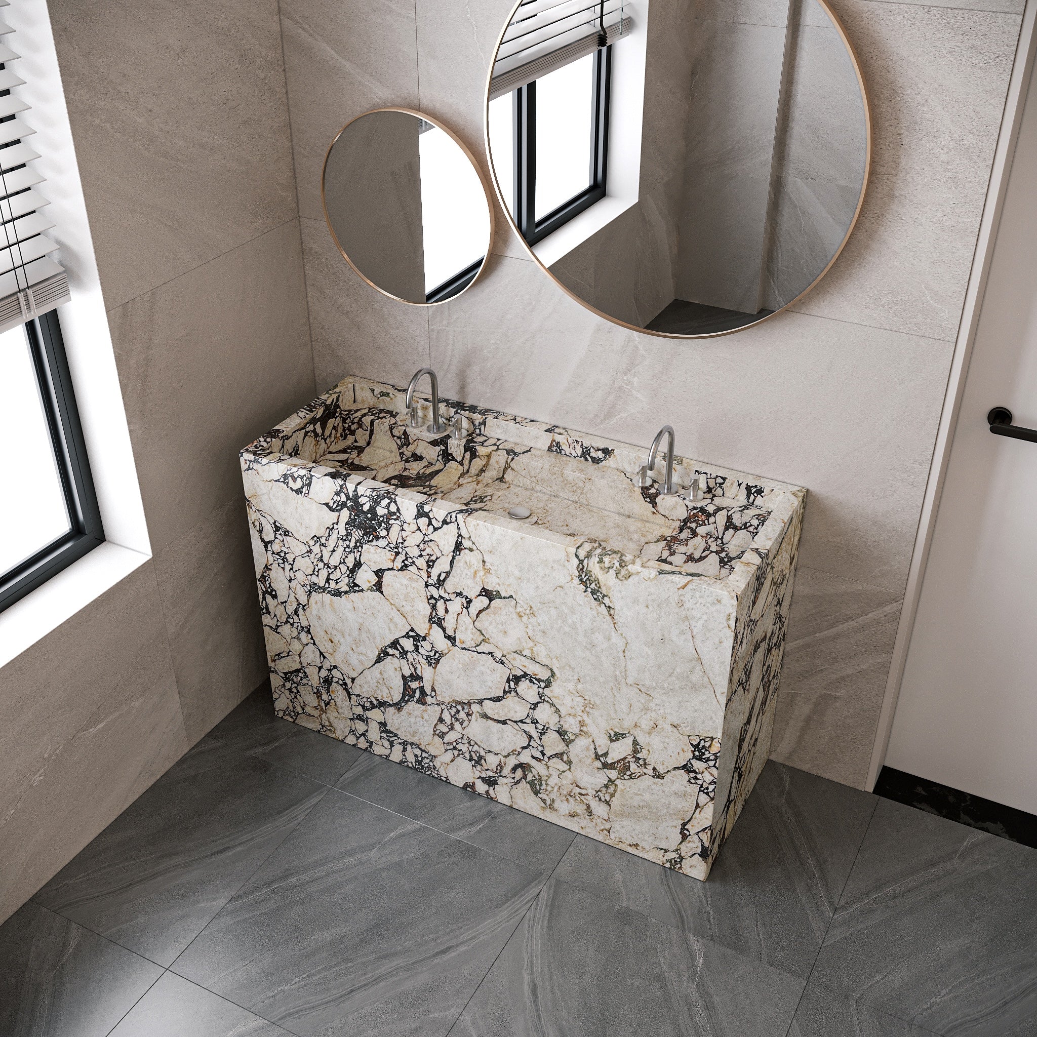 Traves Marble Free Standing Sink