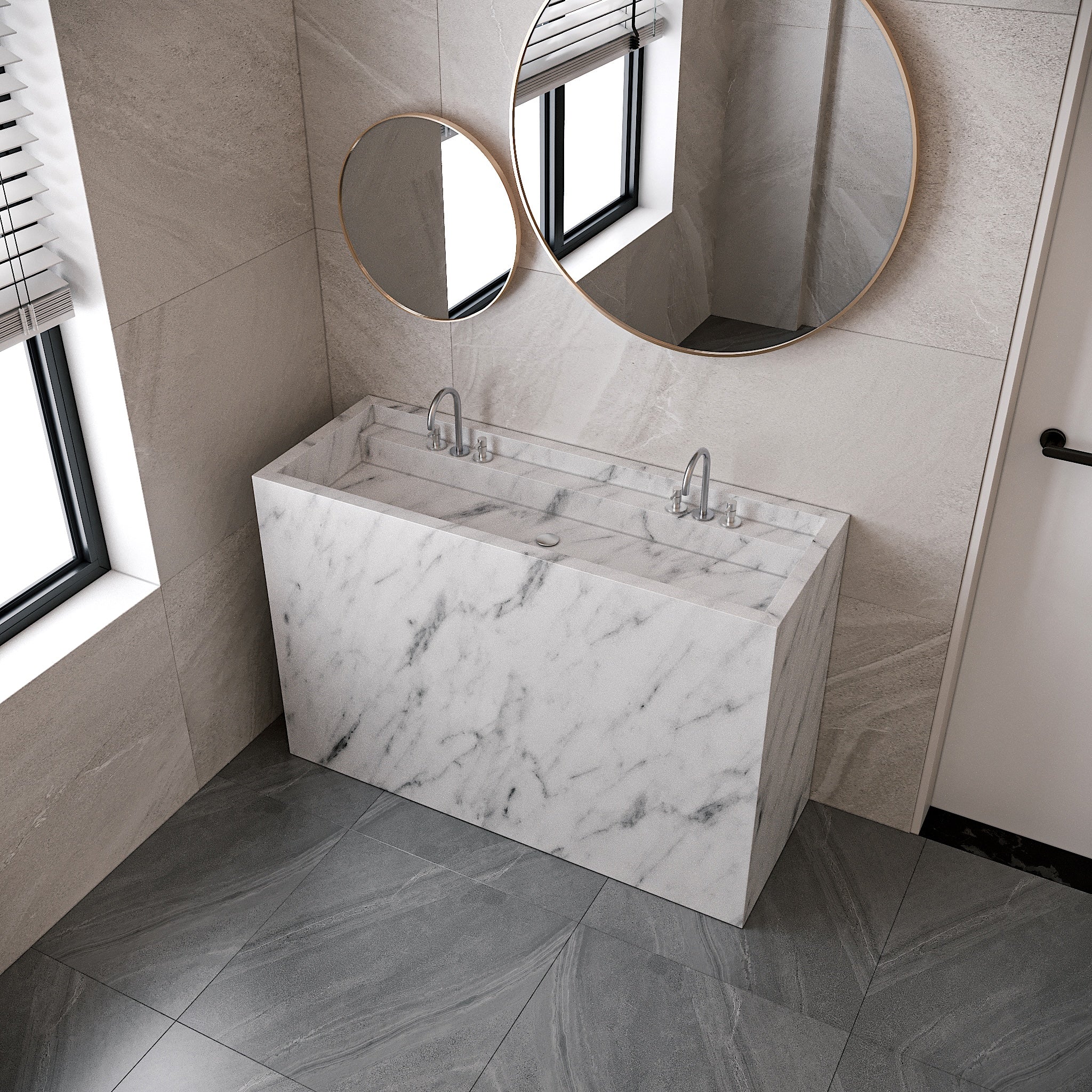 Traves Marble Free Standing Sink