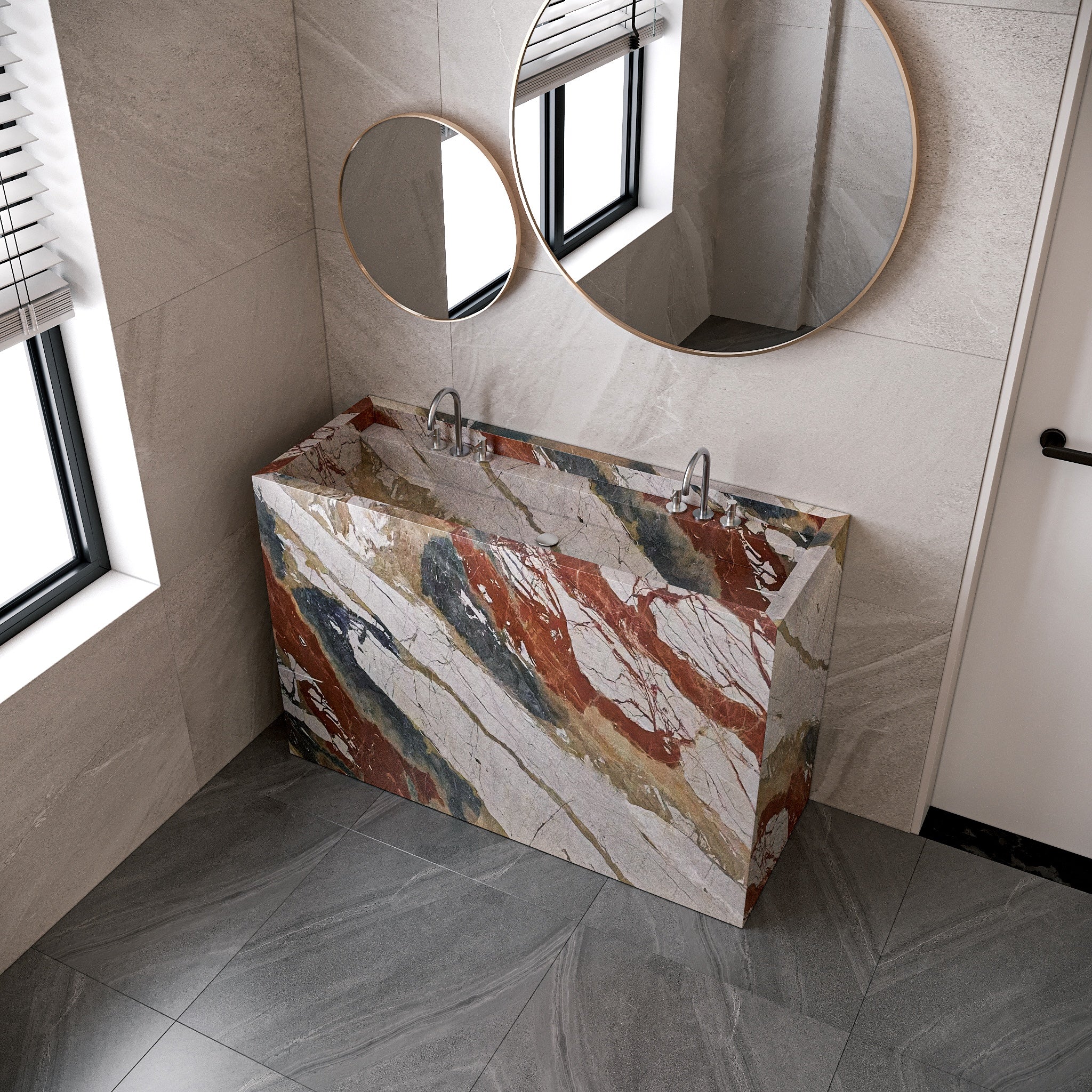 Traves Marble Free Standing Sink