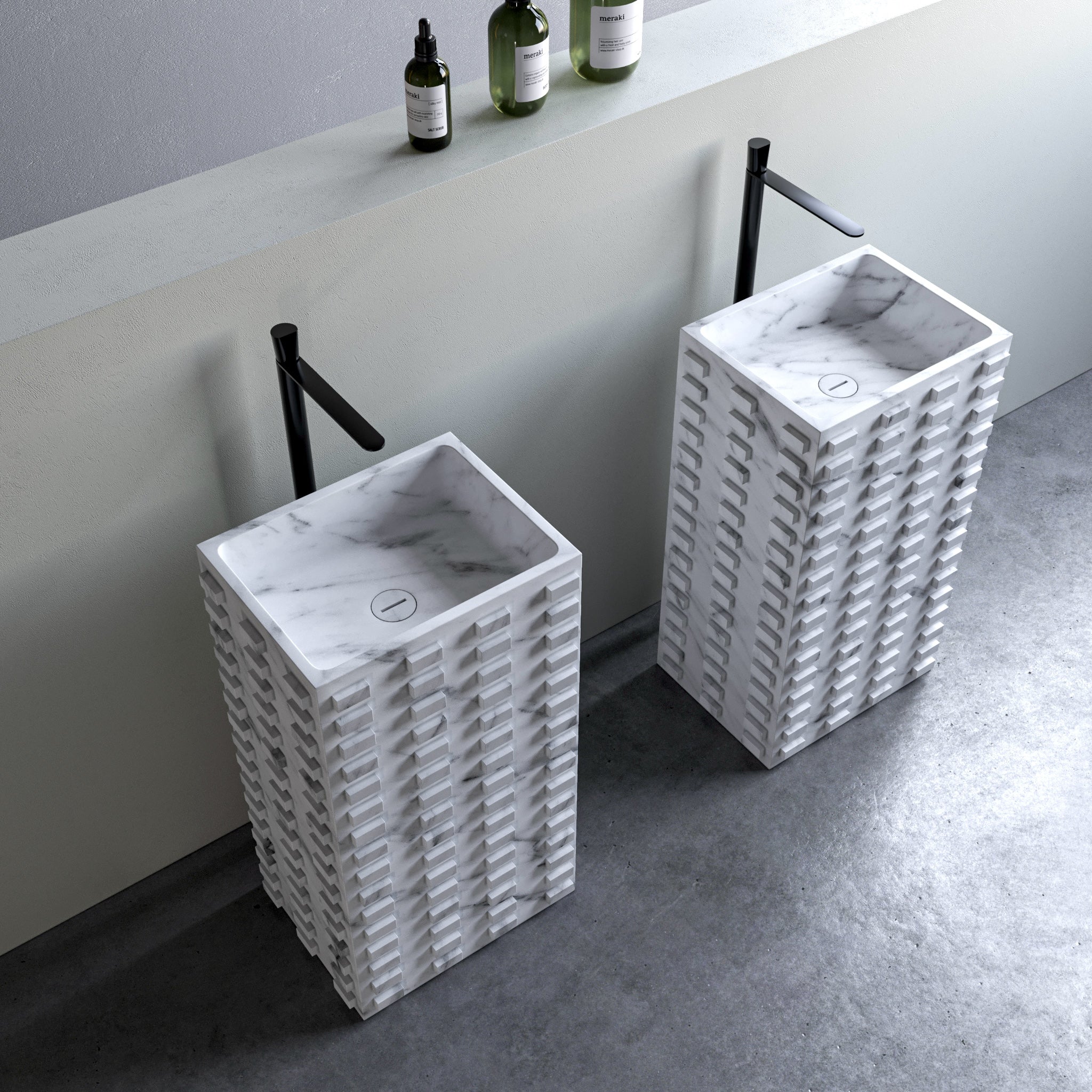 Pulon Marble Bathroom Vanity Sink