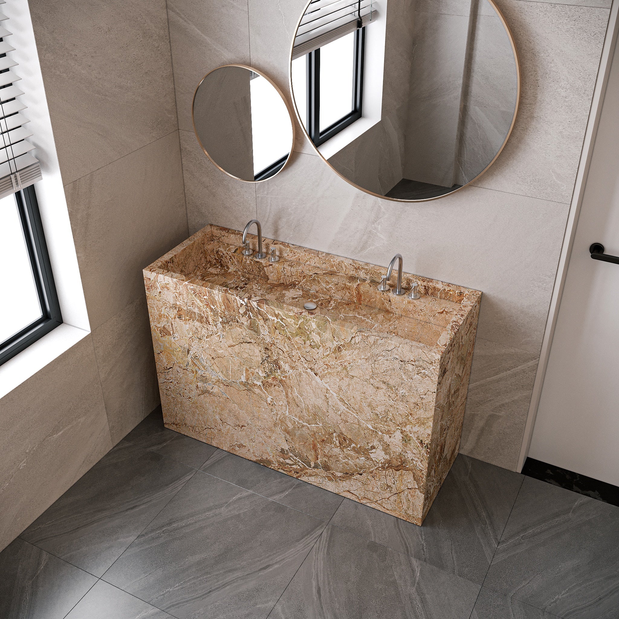 Traves Marble Free Standing Sink