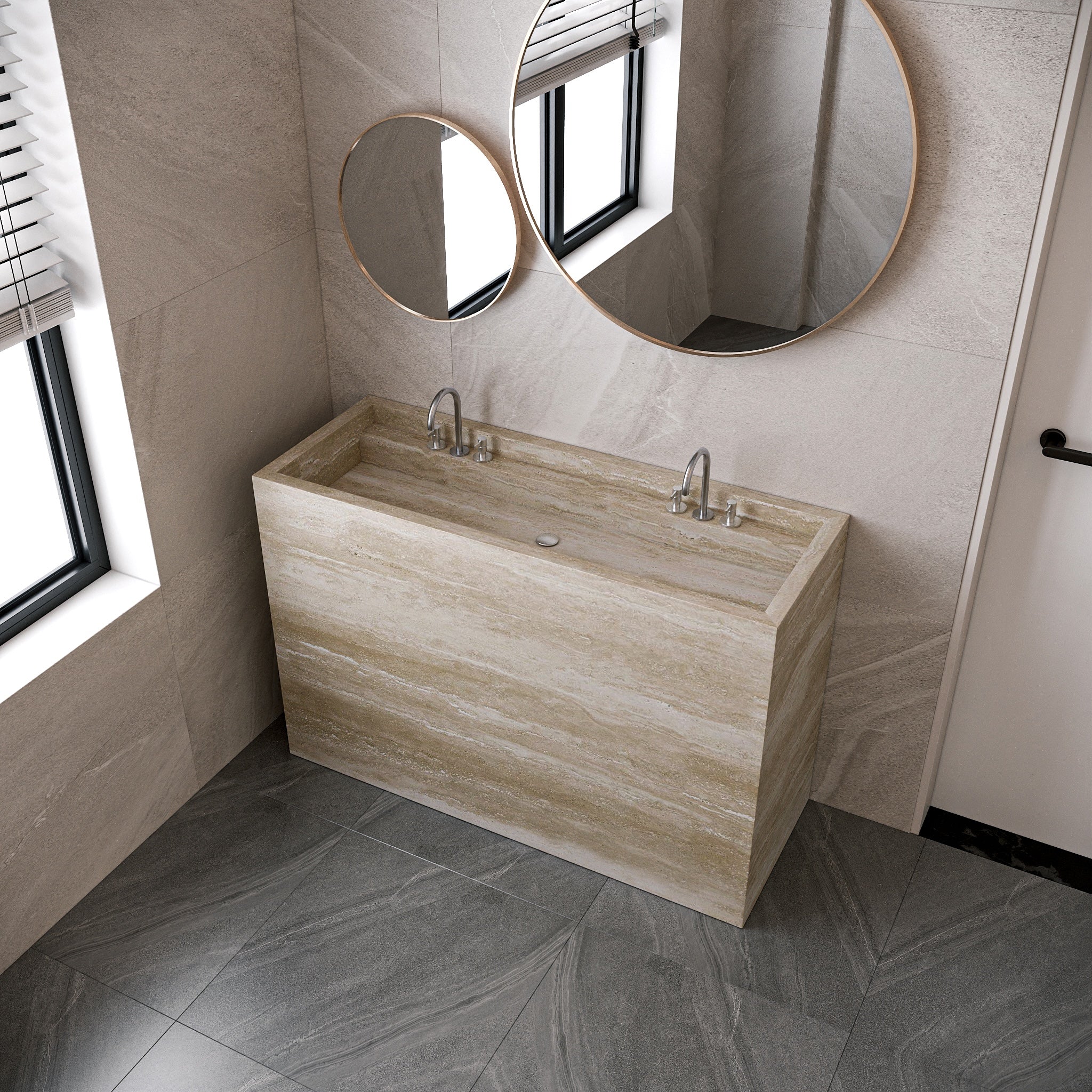 Traves Marble Free Standing Sink