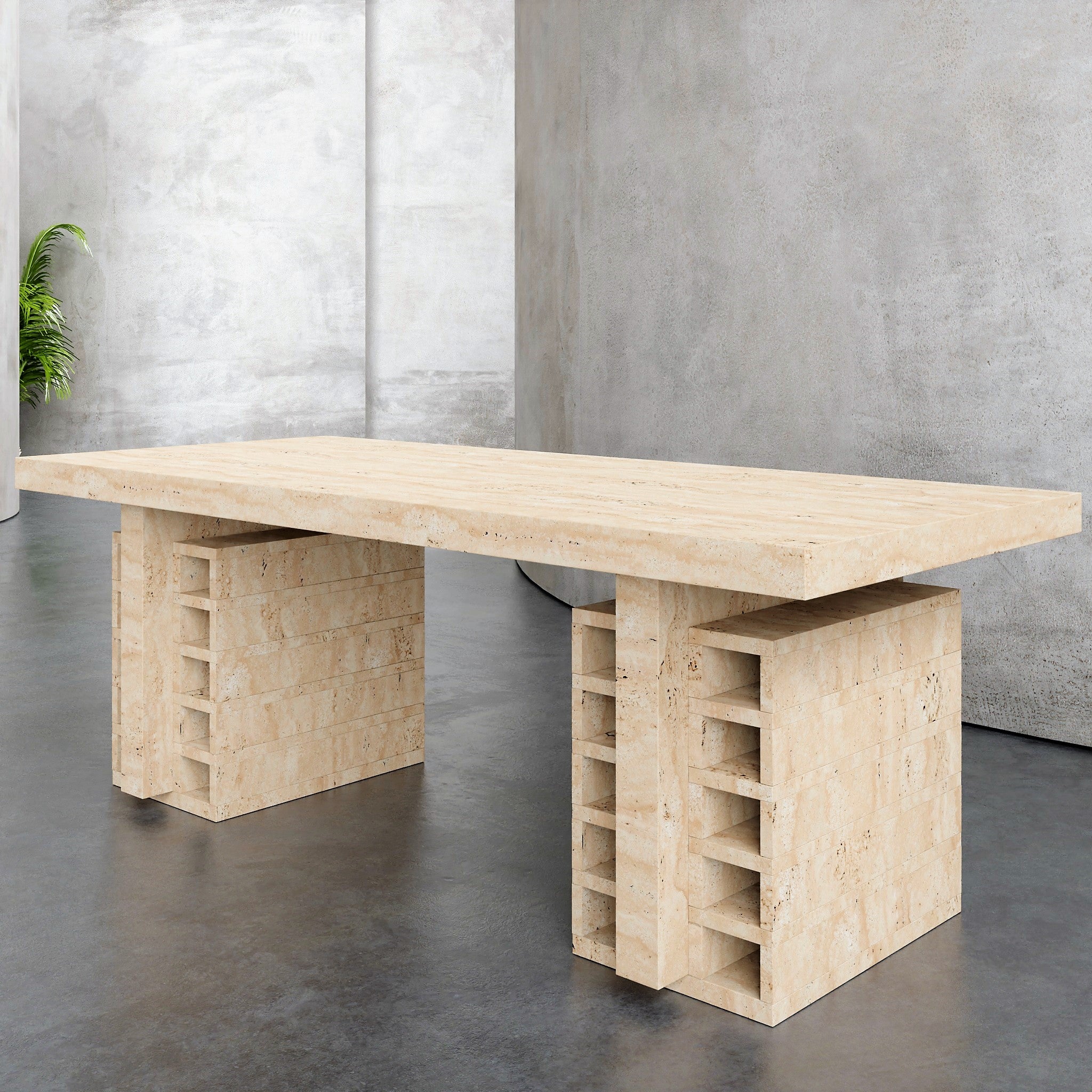Klon Travertine Office Desk