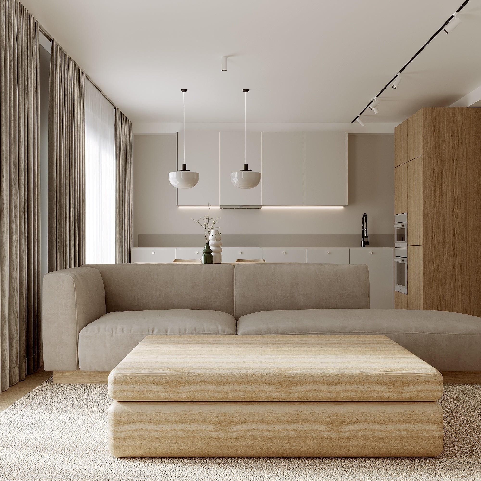 Fero Travertine Coffee Table