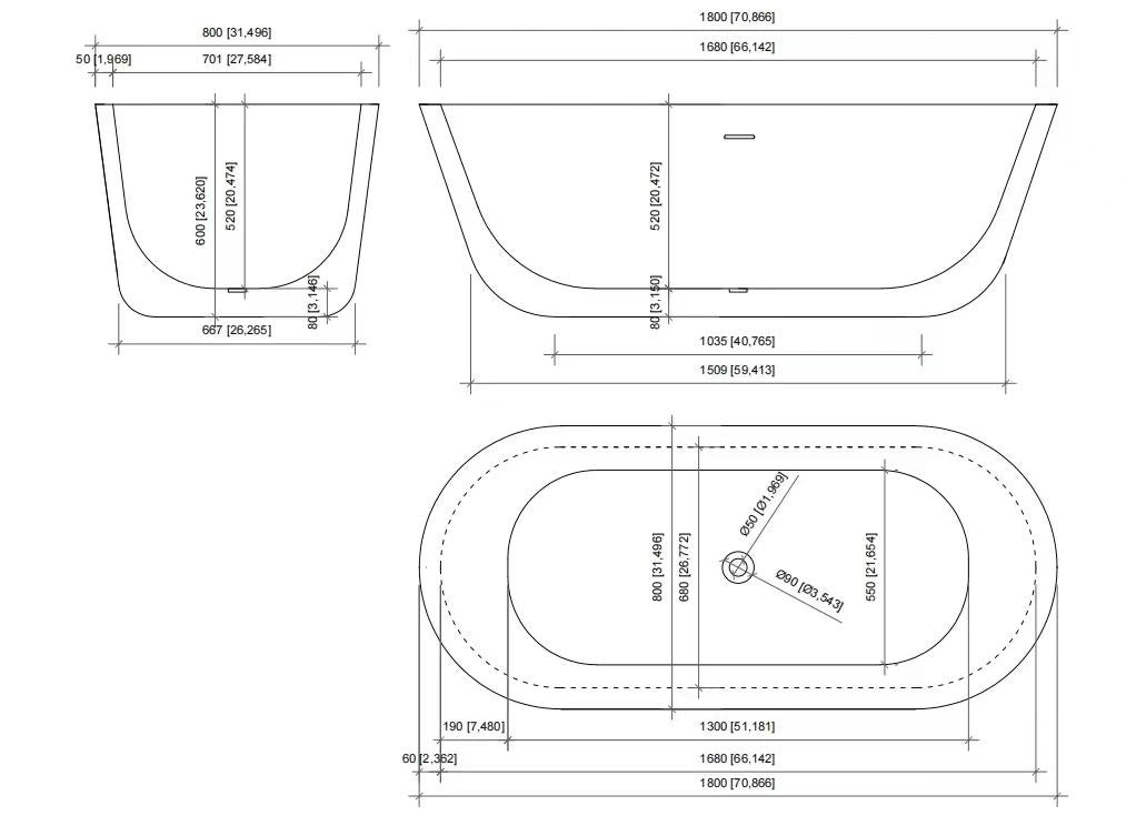 Pluma Freestanding Bathtub