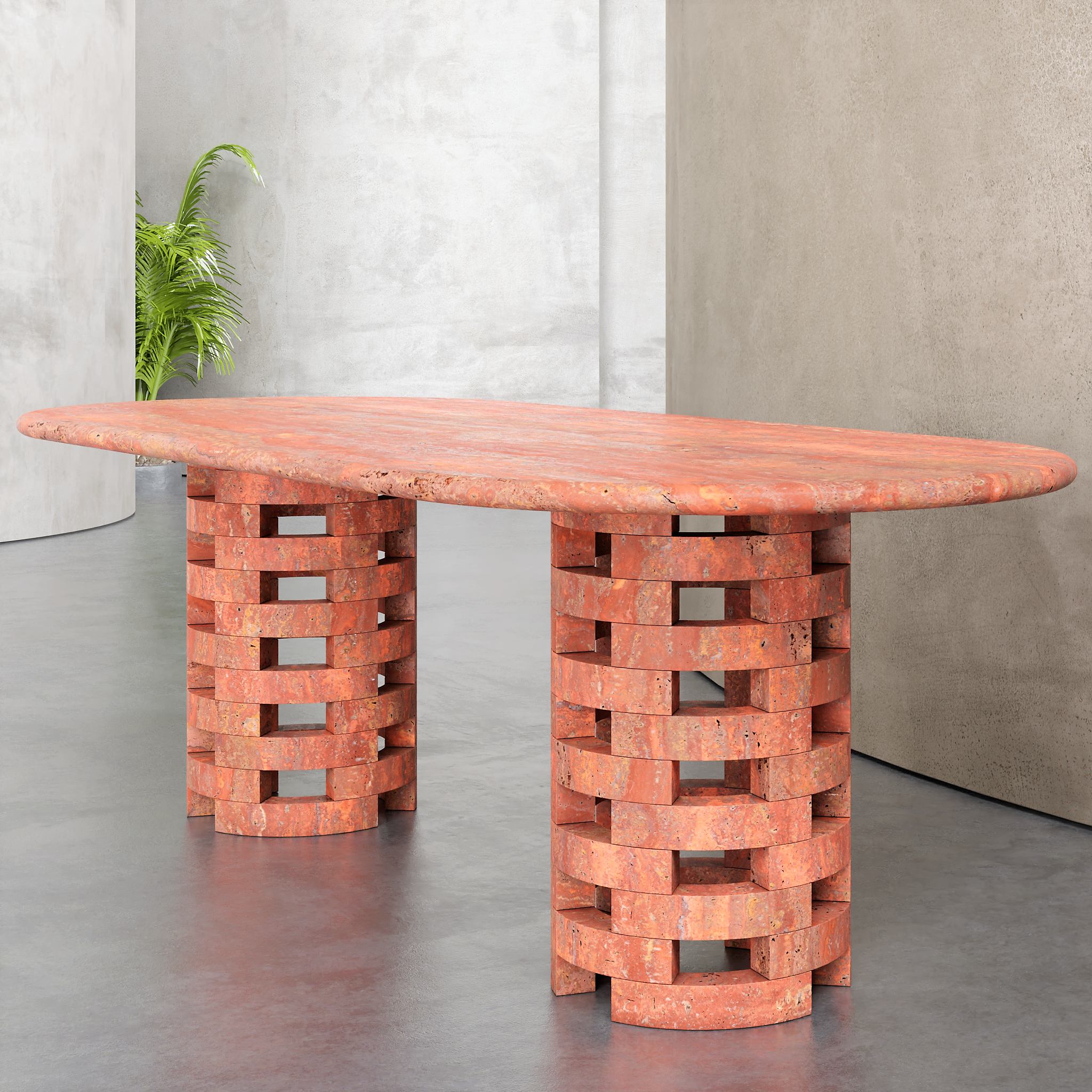 Oval Brace Dining Table - Aprilsform