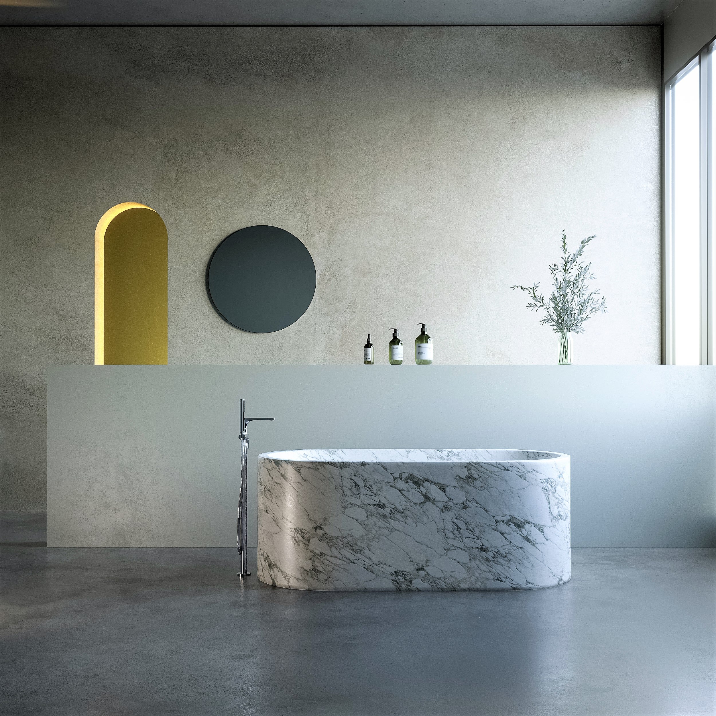 Honsu Freestanding Stone Bathtub - Aprilsform