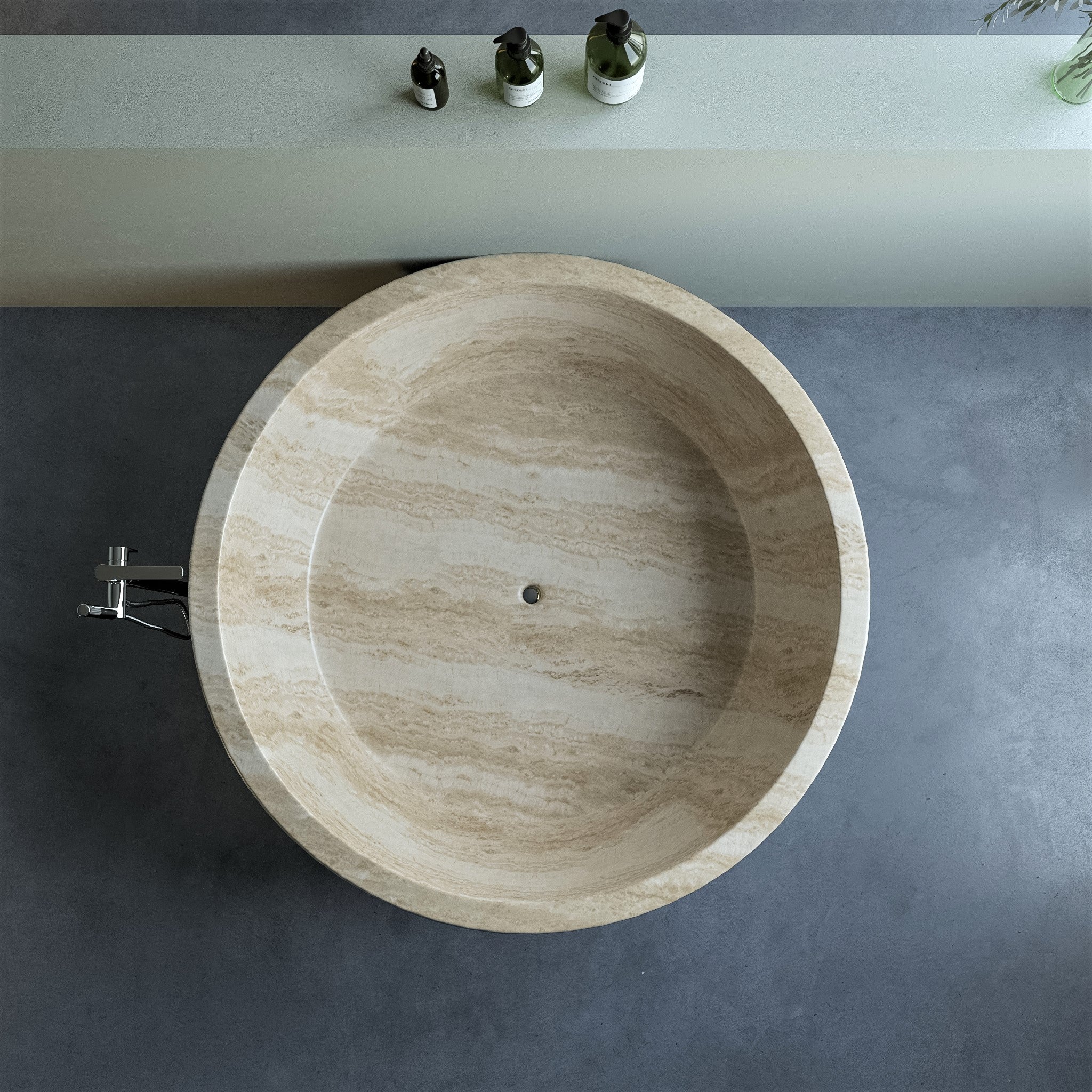 Rollo Freestanding Stone Bathtub - Aprilsform