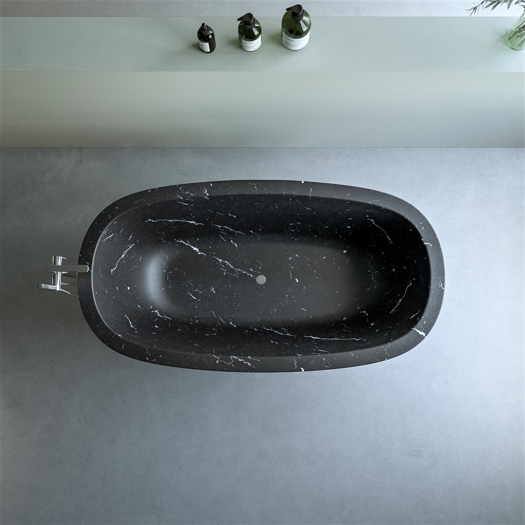 Pluma Freestanding Stone Bathtub - Aprilsform