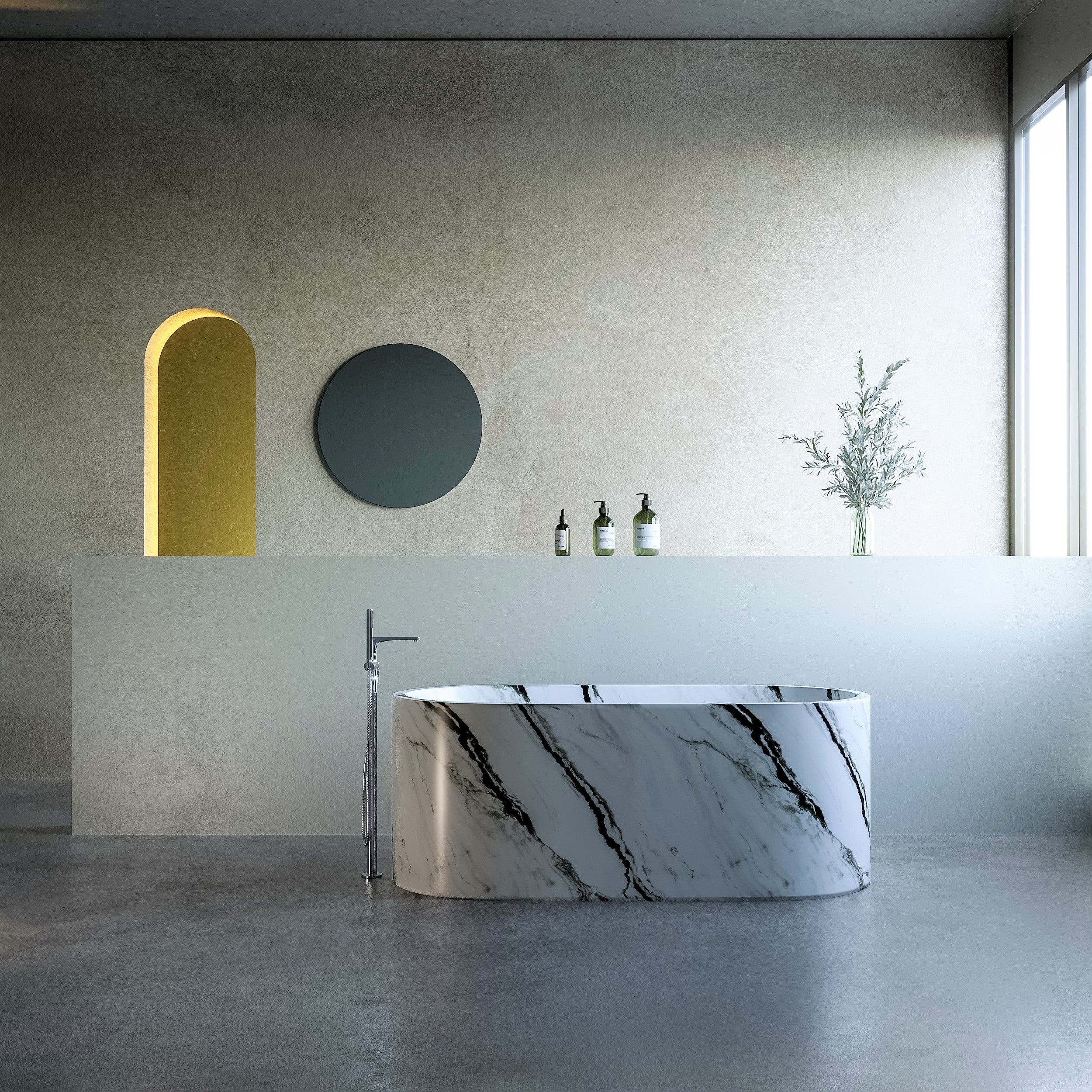 Honsu Freestanding Stone Bathtub - Aprilsform