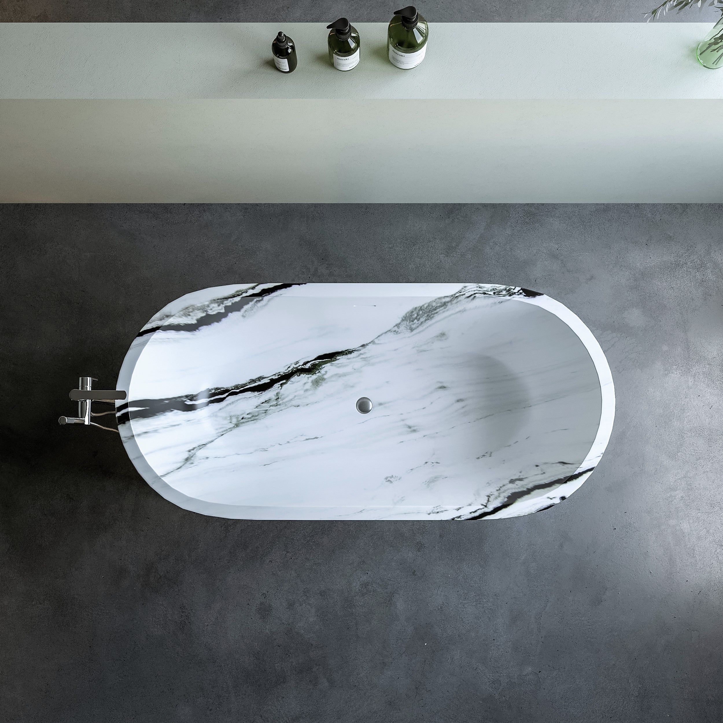 Honsu Freestanding Stone Bathtub - Aprilsform