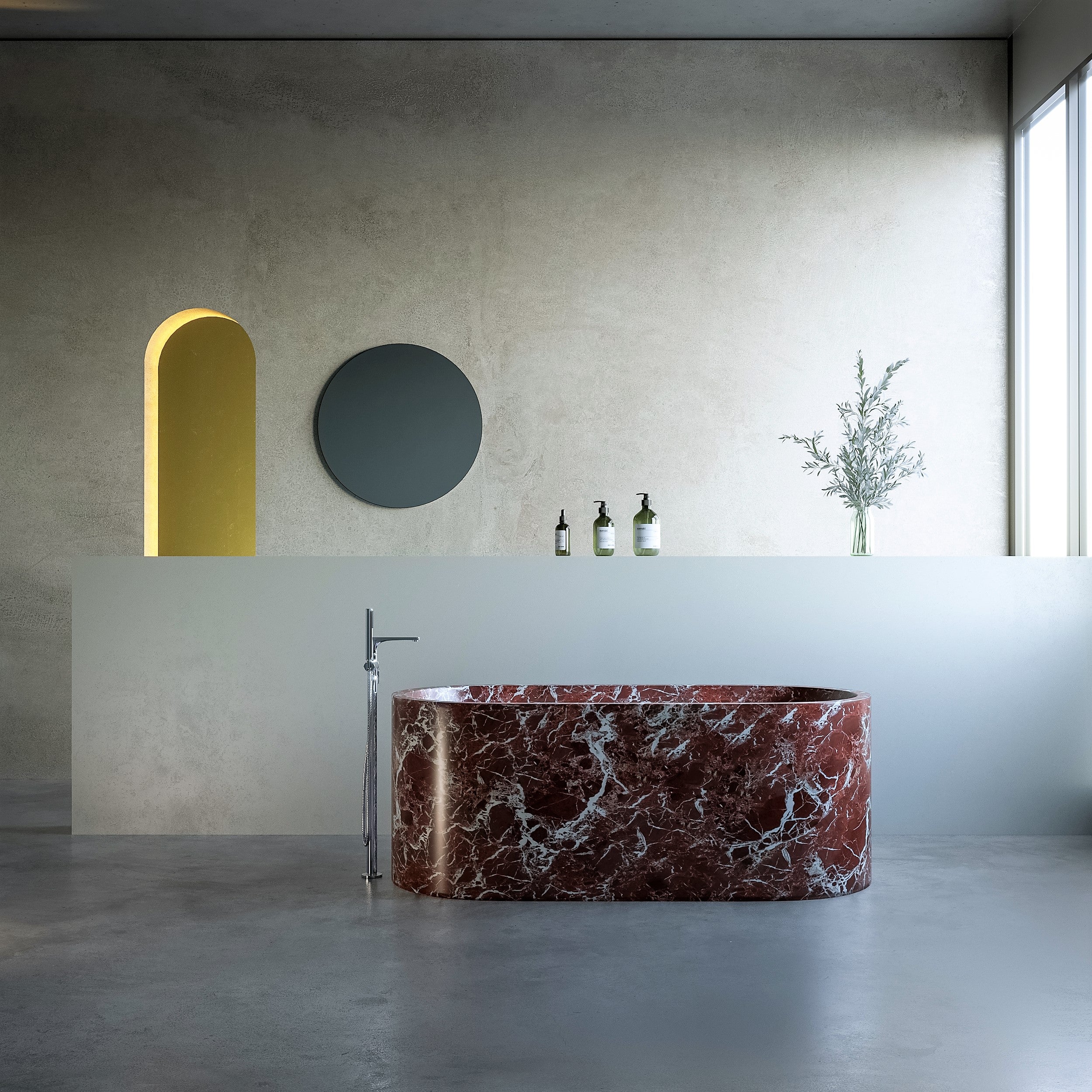 Honsu Freestanding Stone Bathtub - Aprilsform