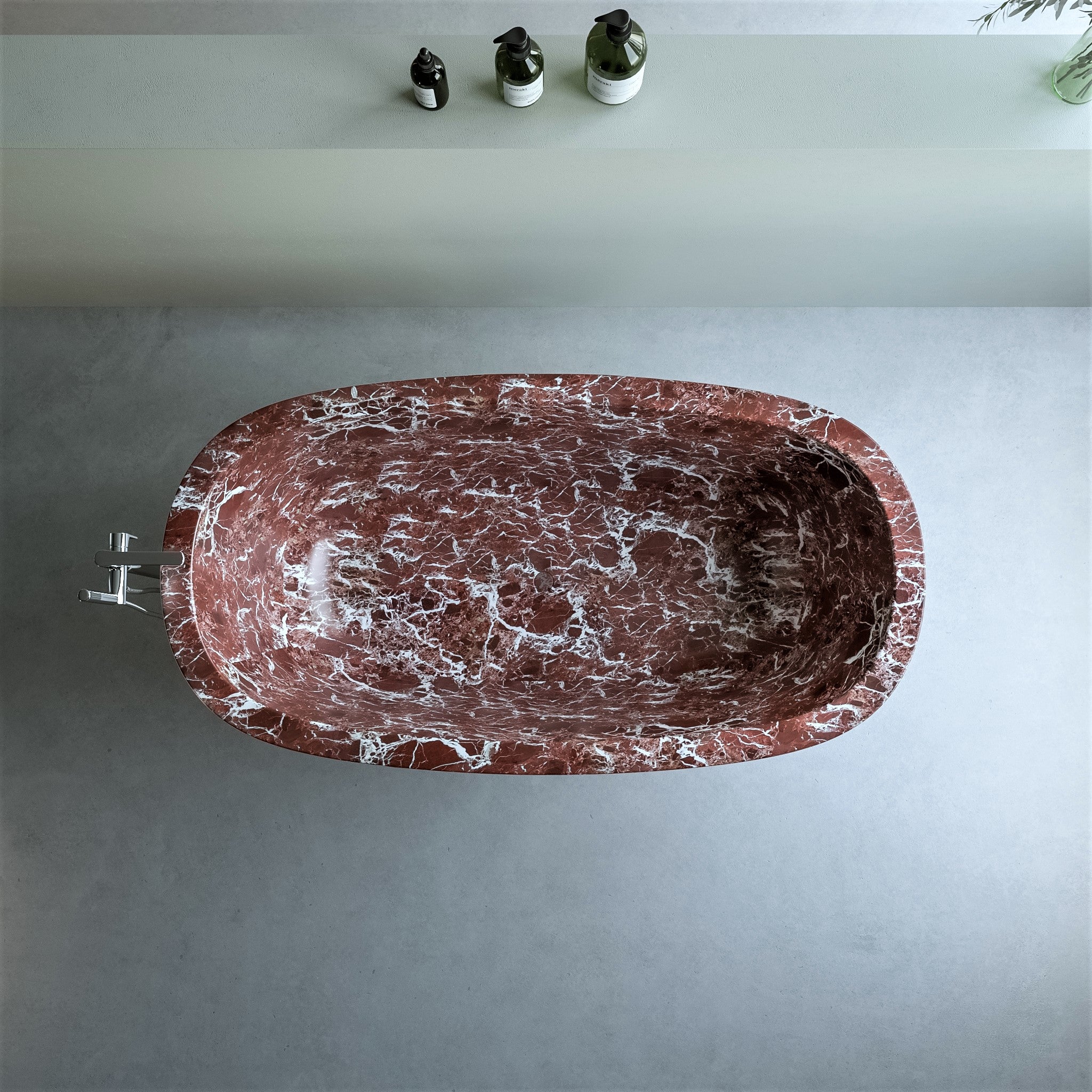 Pluma Freestanding Stone Bathtub - Aprilsform