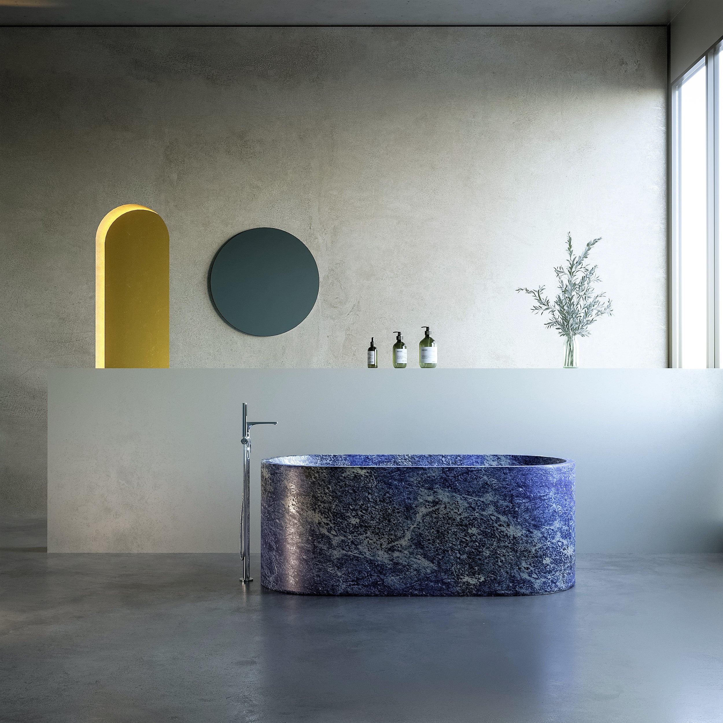 Customizable Honsu Freestanding Stone Bathtub