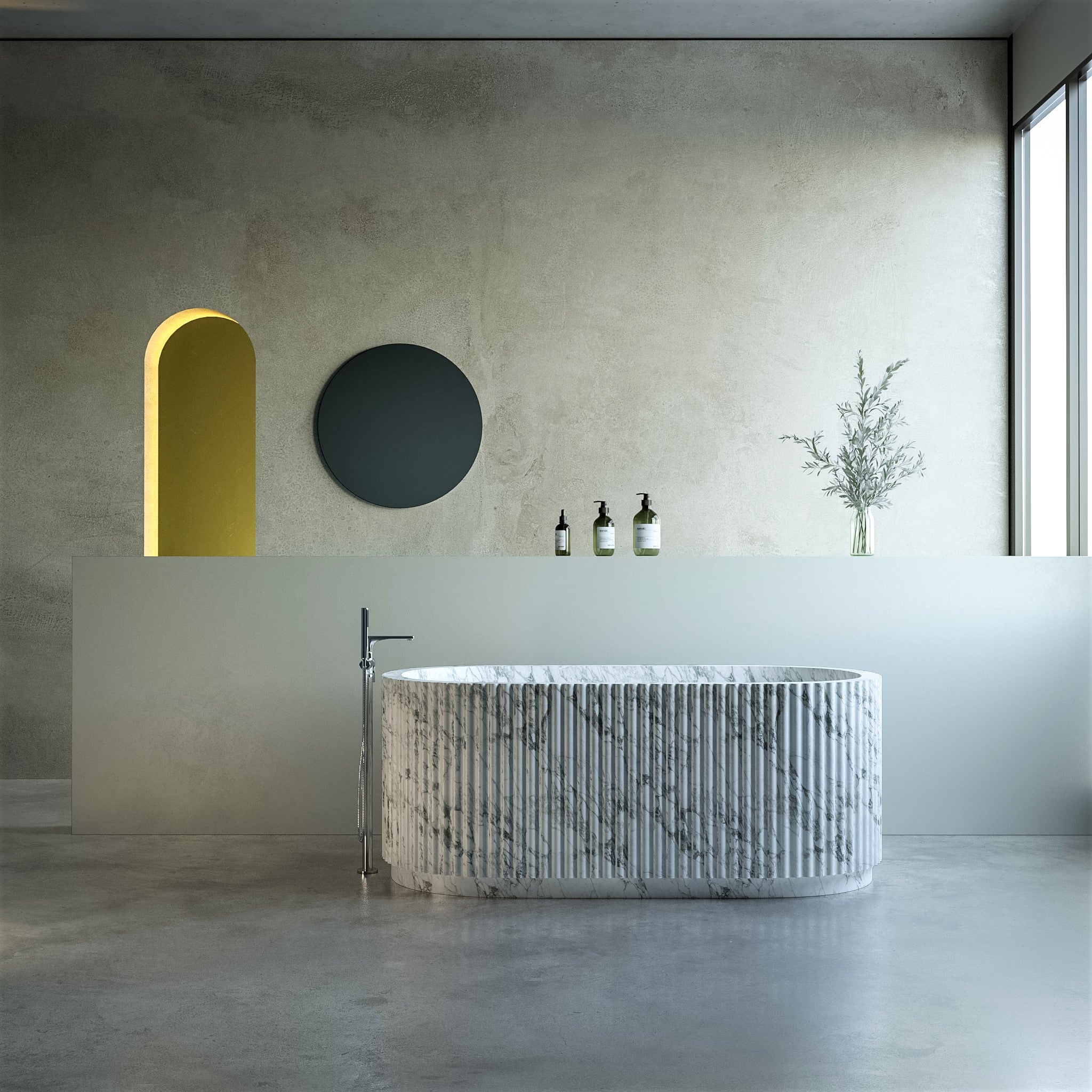 Nox Freestanding Stone Bathtub - Aprilsform
