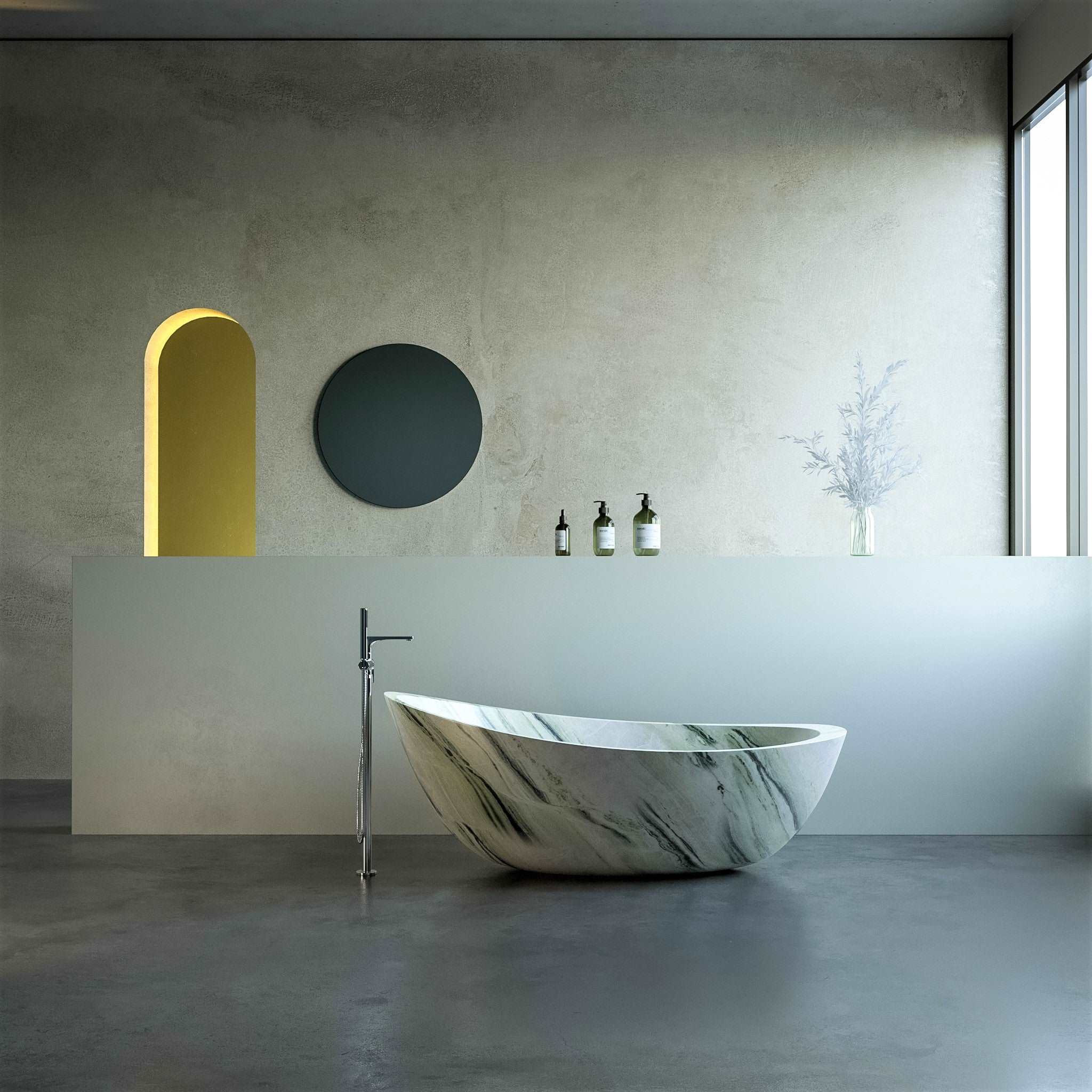 Azah Freestanding Stone Bathtub - Aprilsform